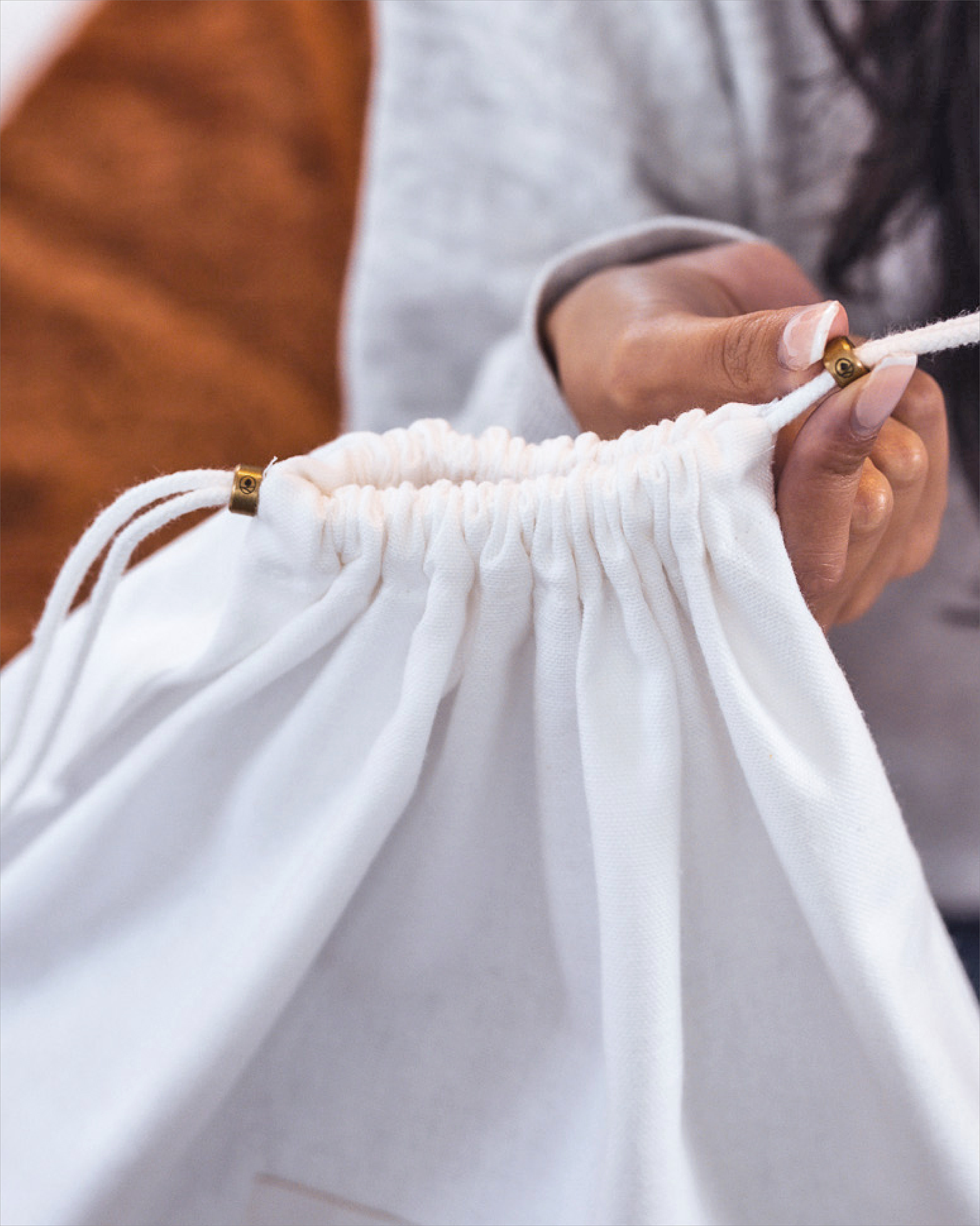 3 Small Organic Cotton Dust Bags