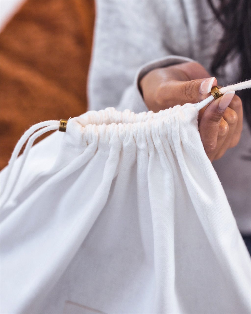 3 Large Organic Cotton Dust Bags