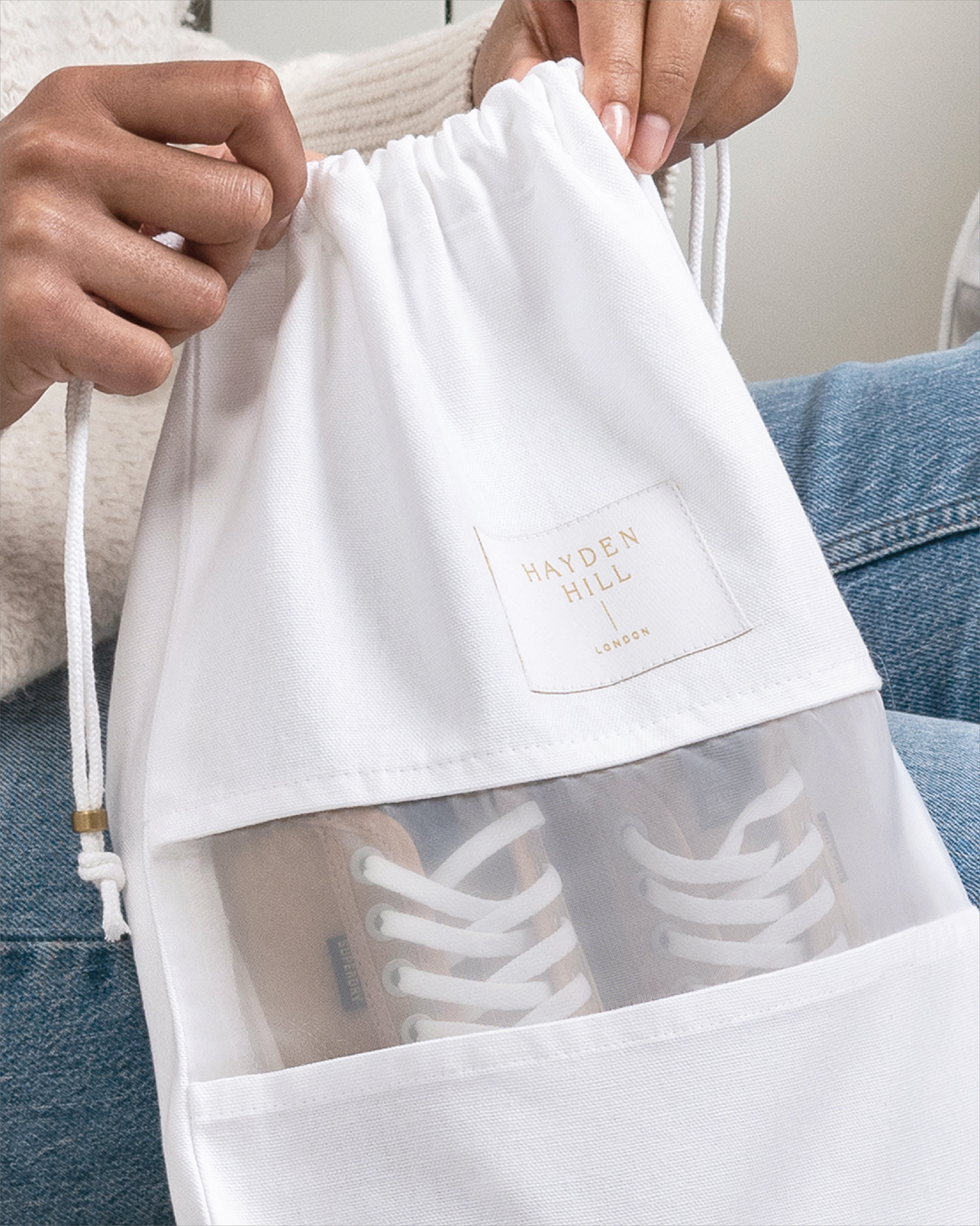 3 Small Organic Cotton Dust Bags