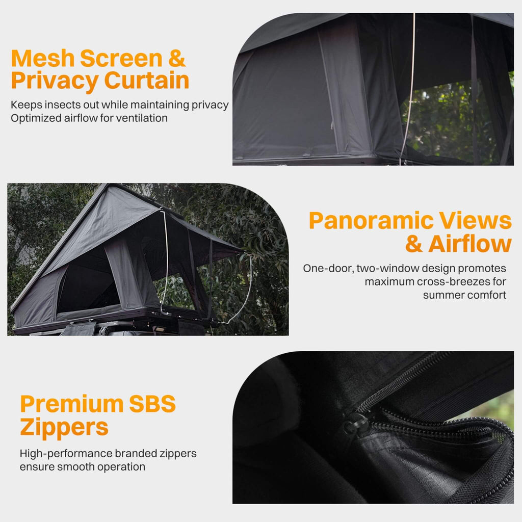 Heavy Duty 2-3 Person Hardshell Rooftop Tent With Ladder (SAK93120)
