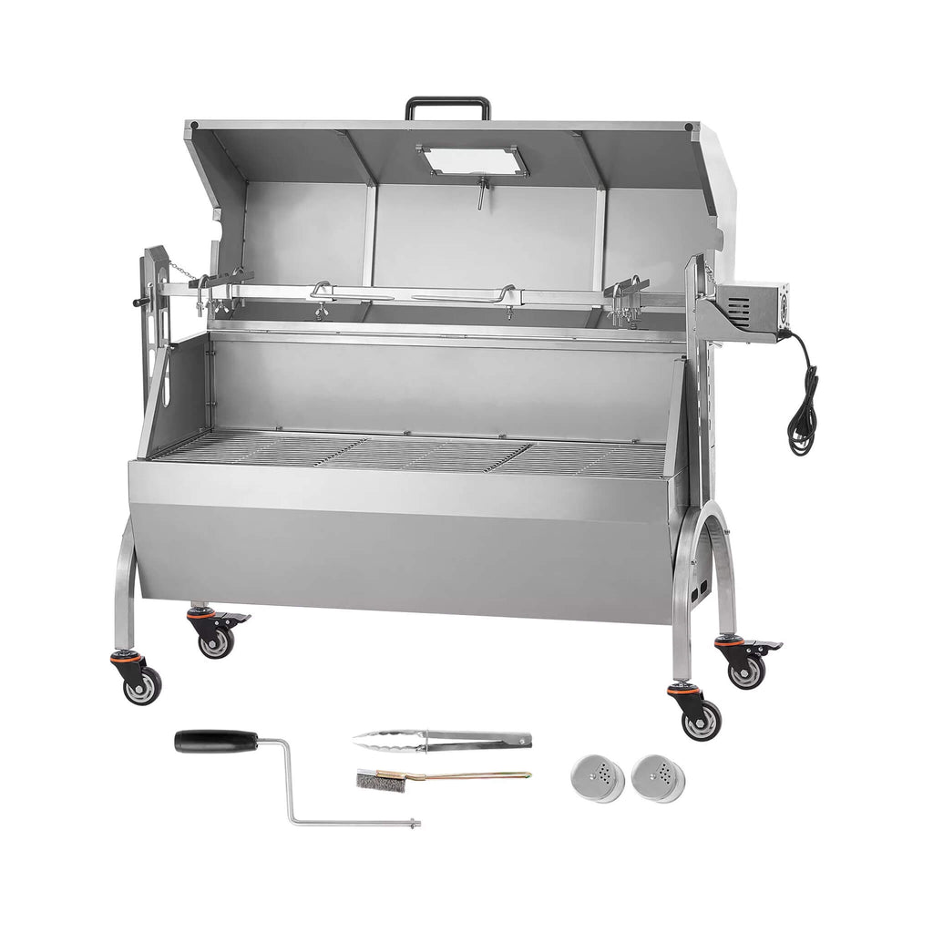 Heavy-Duty 52W Spit Roaster Rotisserie BBQ Grill For Pig, Lamb And Chicken (SAK59286)