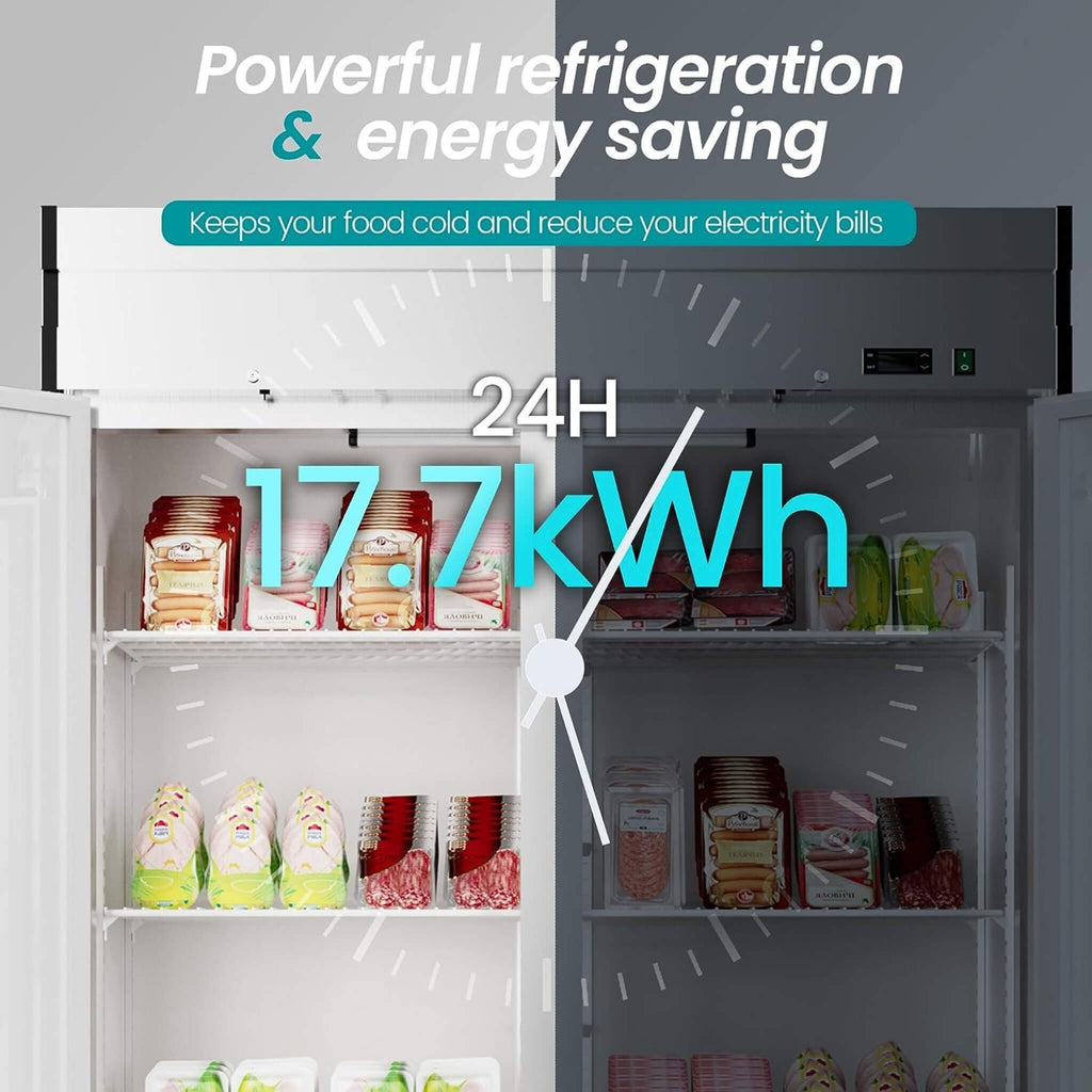 Heavy Duty 54" 2-Door Stainless Steel Commercial Freezer With OmniSmart Temperature Control (SAK91765)