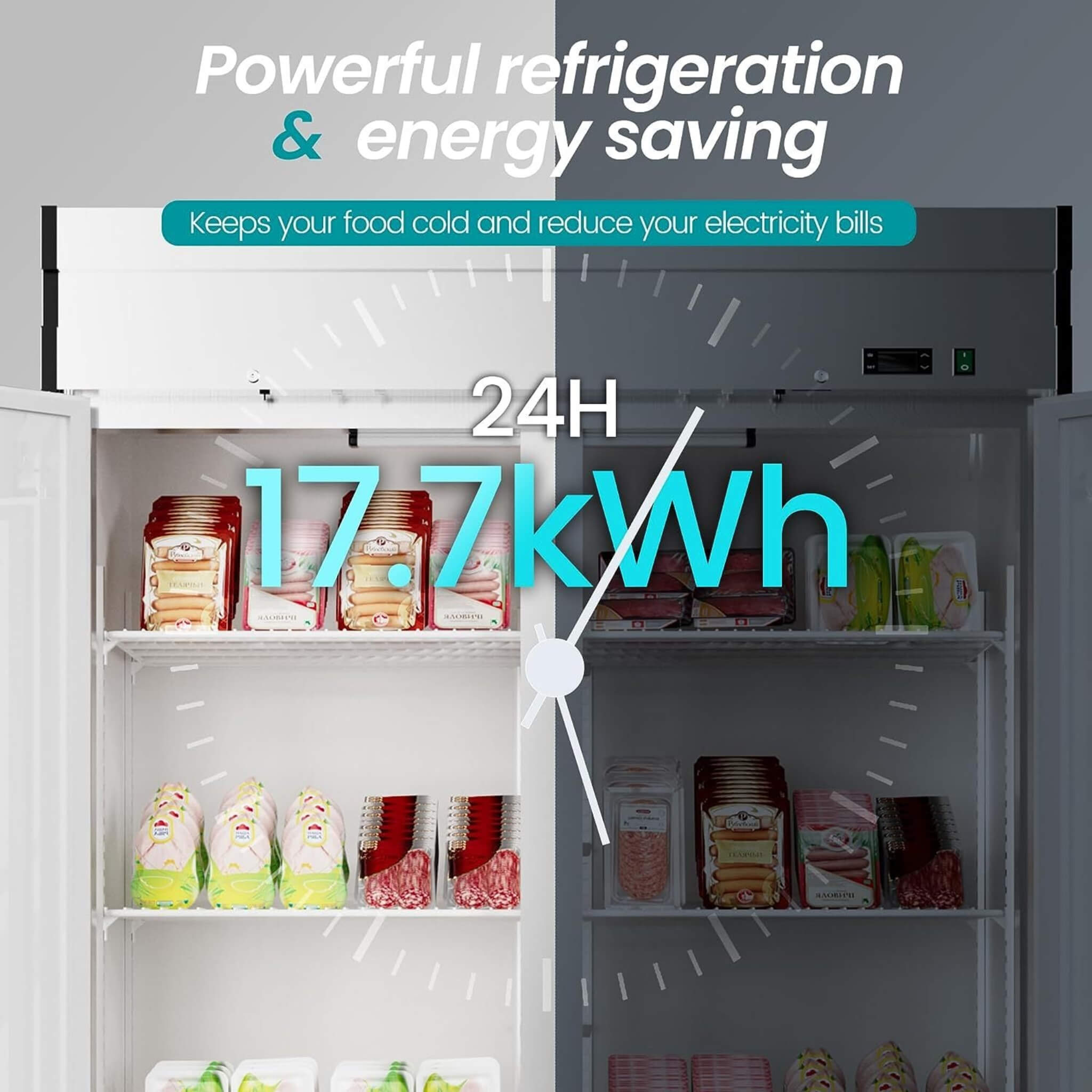 Heavy Duty 54" 2-Door Stainless Steel Commercial Freezer With OmniSmart Temperature Control (SAK91765)