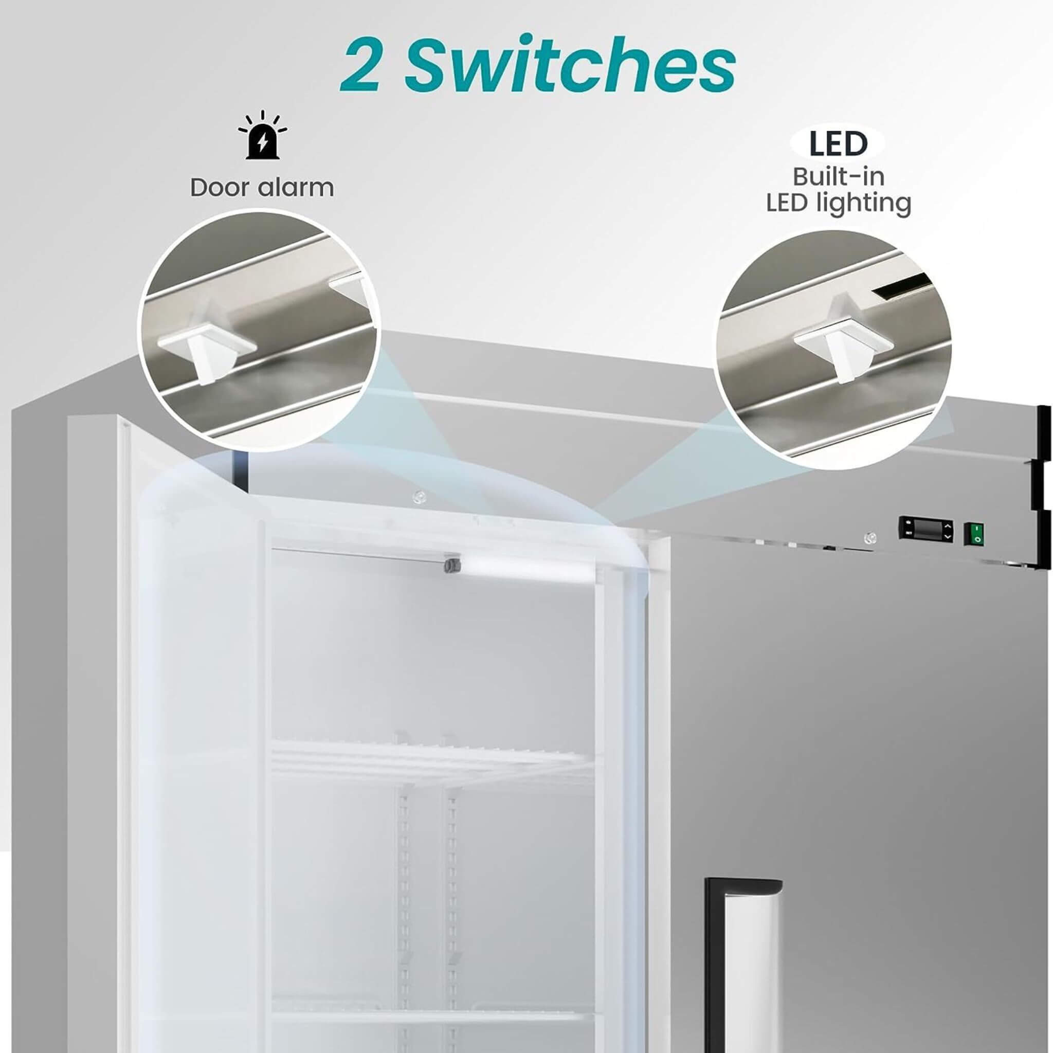 Heavy Duty 54" 2-Door Stainless Steel Commercial Freezer With OmniSmart Temperature Control (SAK91765)