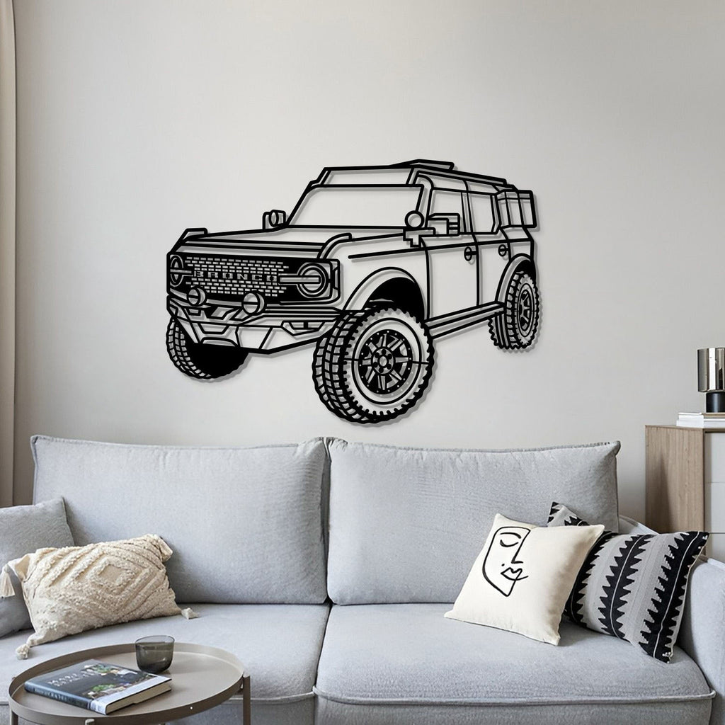 2021 Bronco Perspective Metal Car Wall Art  - MT1161
