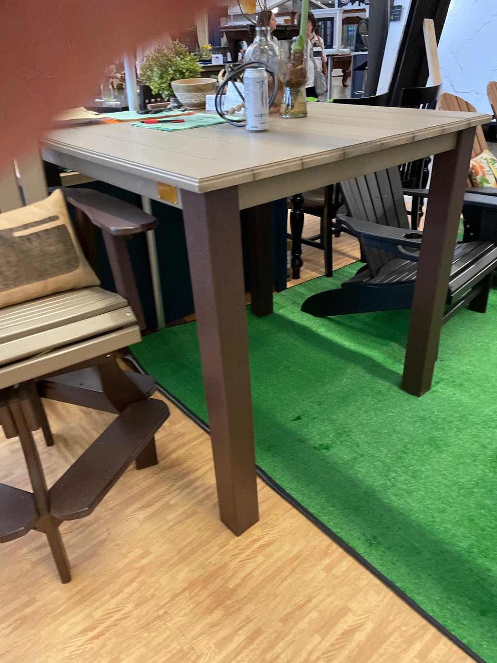 Post Leg Outdoor Counter Height Table