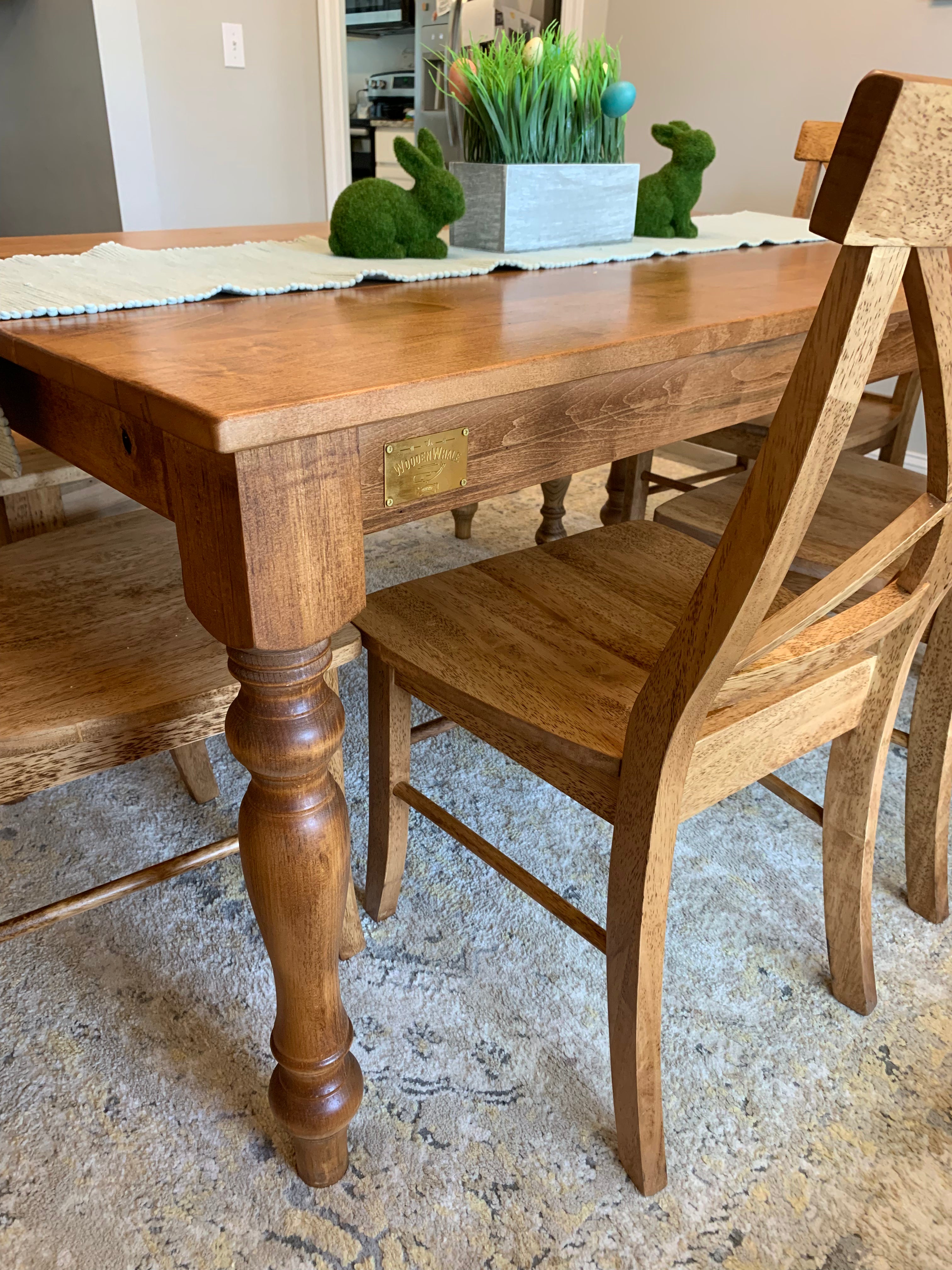 Thick Spindle Farmhouse Dining Table