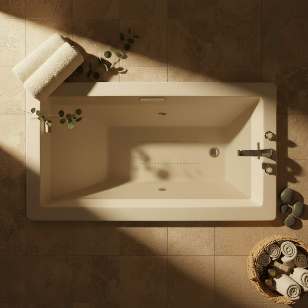 Jacuzzi Elara 66" Rectangle Drop-In Whirlpool Bath [JELL6636WLR2HXWW/YY] (SAK42318)