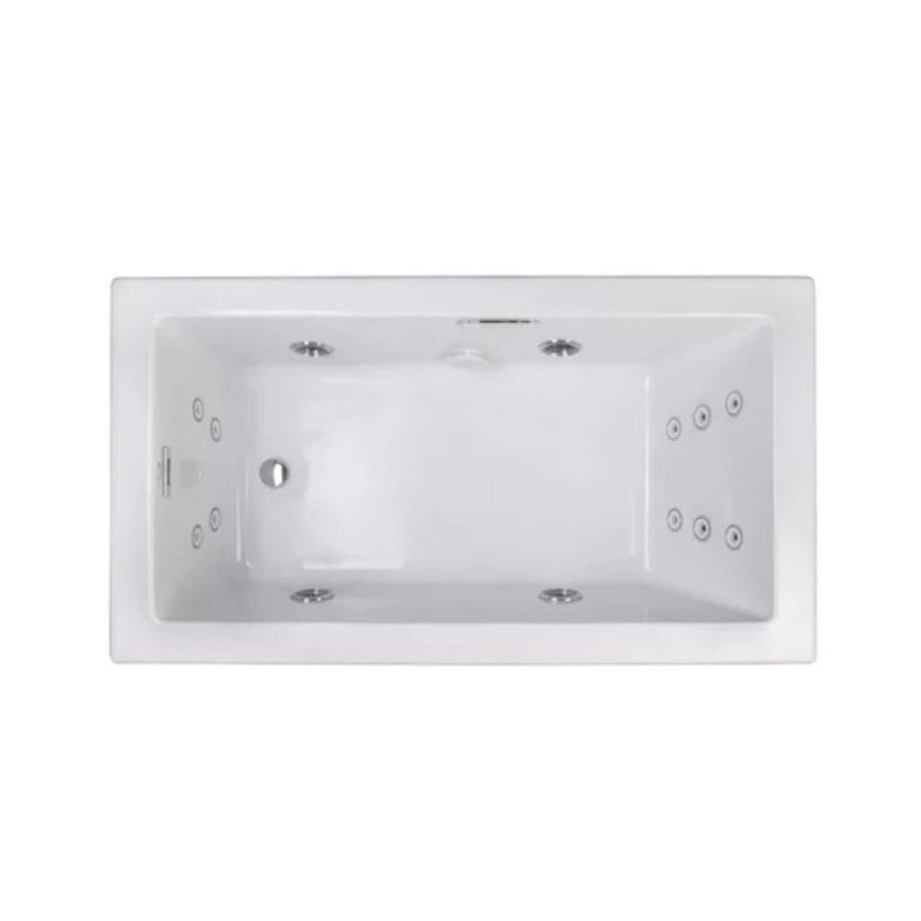 Jacuzzi Elara 72" Rectangle Acrylic Drop-In Whirlpool Bath [JELA7236WLR2XX] (SAK18546)
