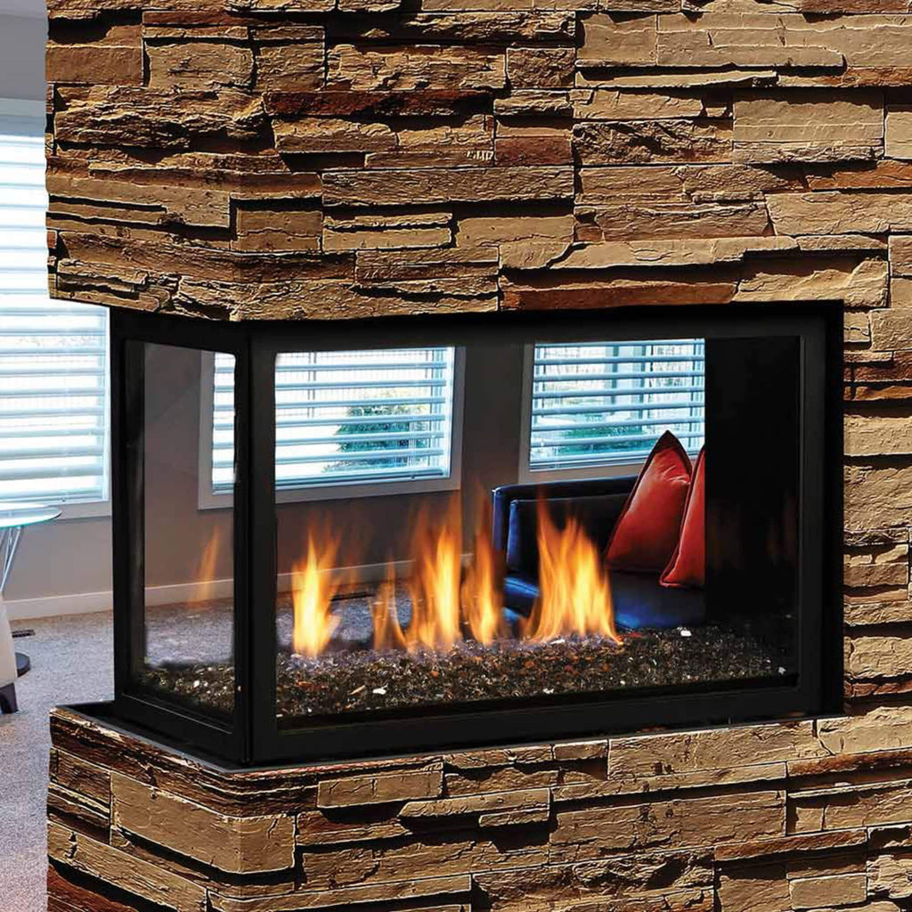Kingsman Atrium 42" Clean View Peninsula Direct Vent Gas Fireplace (SAK30489)