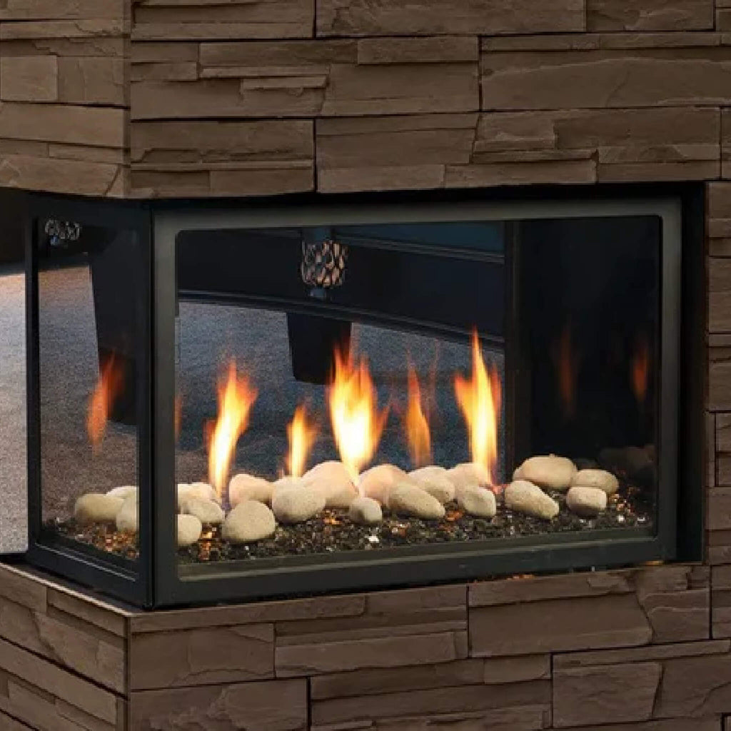 Kingsman Atrium 42" Clean View Peninsula Direct Vent Gas Fireplace (SAK30489)
