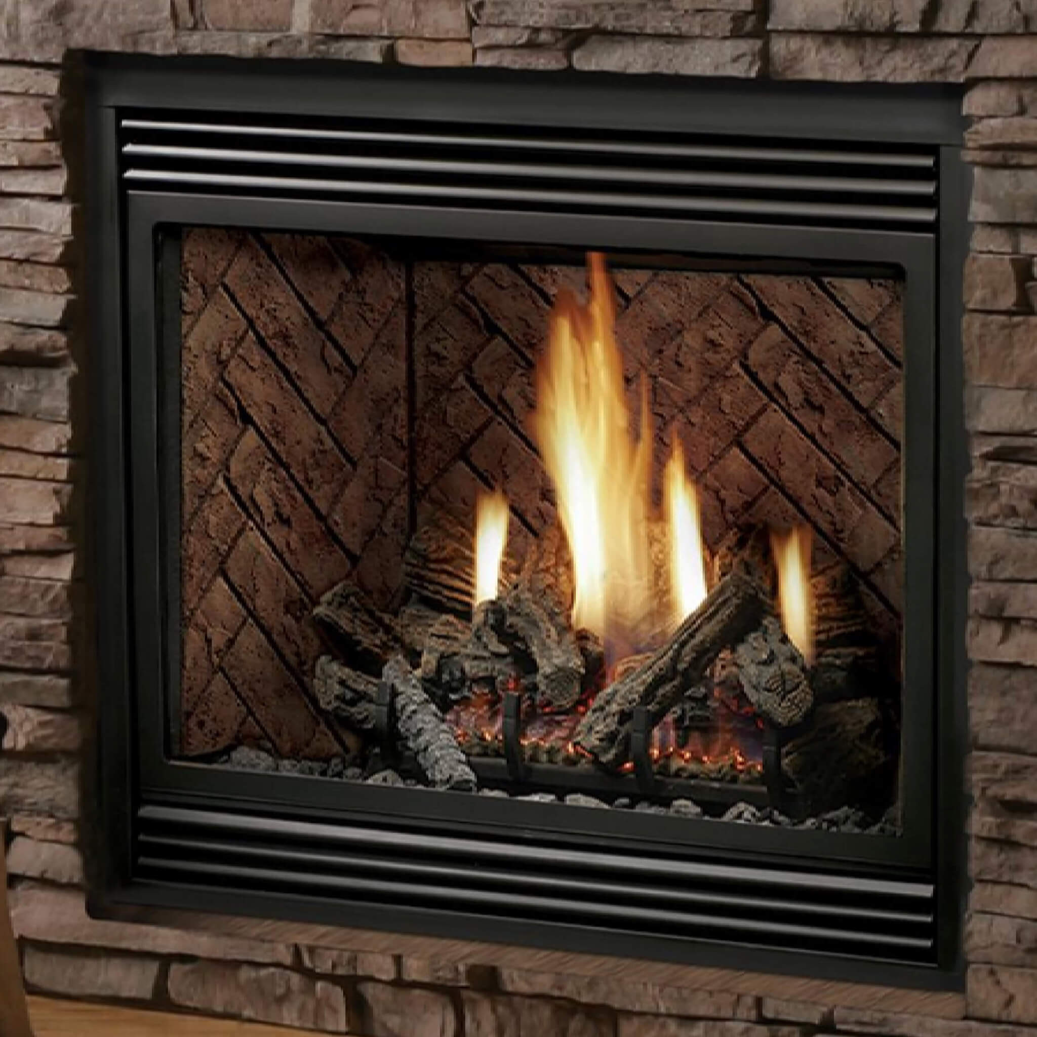 Kingsman Solace II 36" Zero Clearance 24K BTU Direct Vent Gas Fireplace [HBZDV3624] (SAK91459)