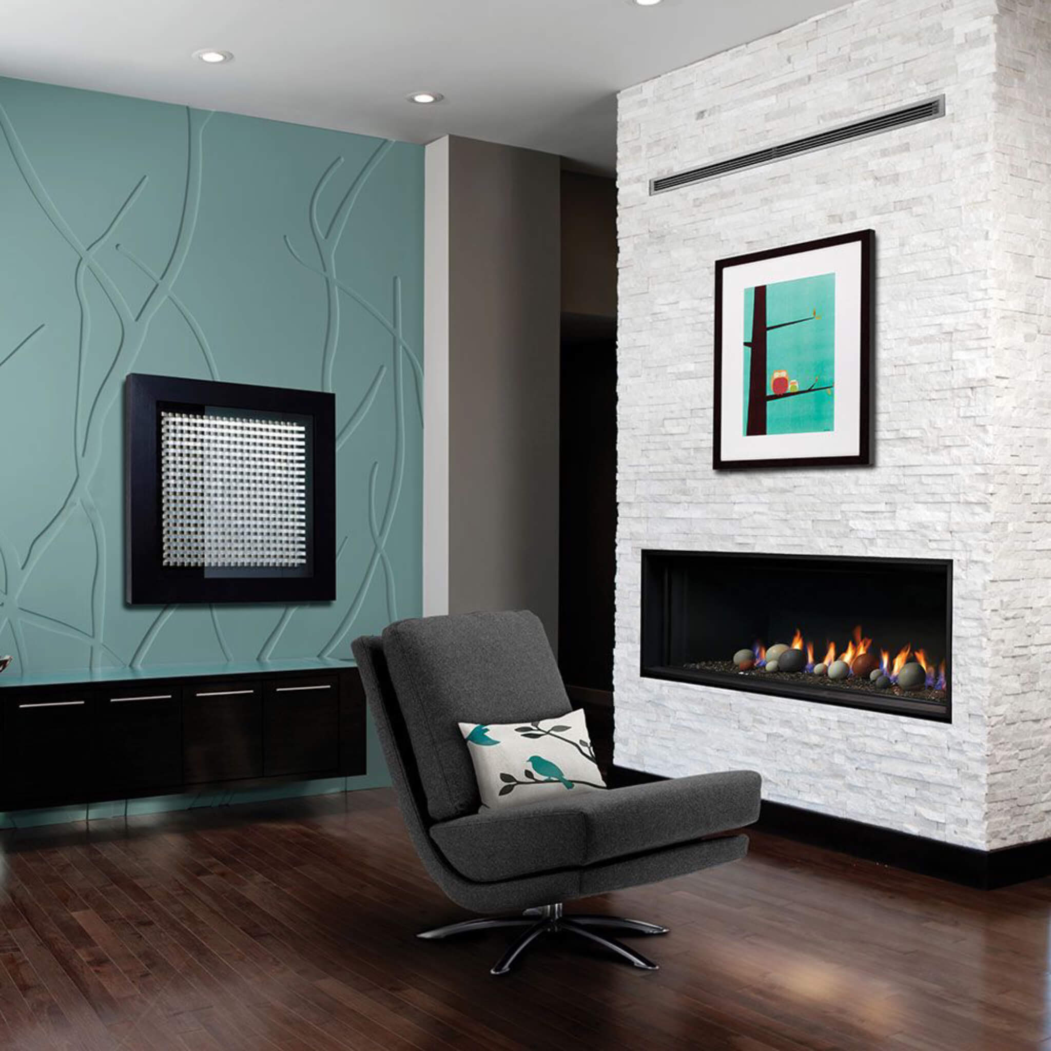 Kingsman ZCVRB 60" Zero Clearance Linear Direct Vent Fireplace [ZCVRB60] (SAK67890)