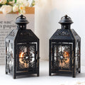 JHY DESIGN Set of 2  Decorative Candle Lantern 9.5" High Metal Candle Lantern
