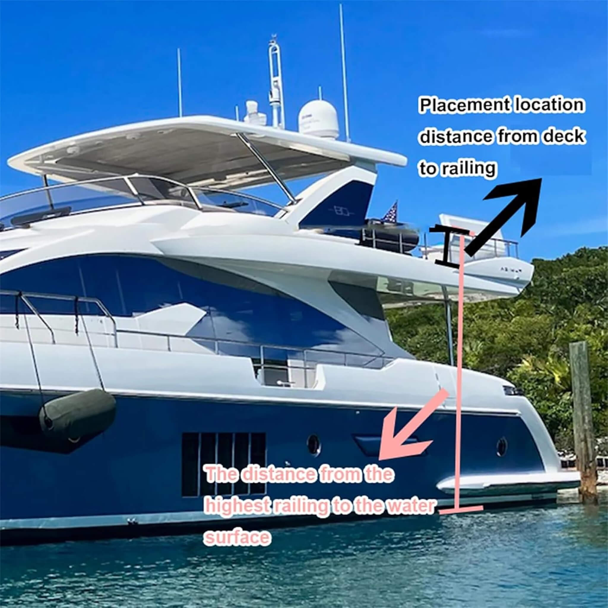 Large Inflatable Yacht Boat Water Slide With Protective Net And Air Pump (SAK51452)