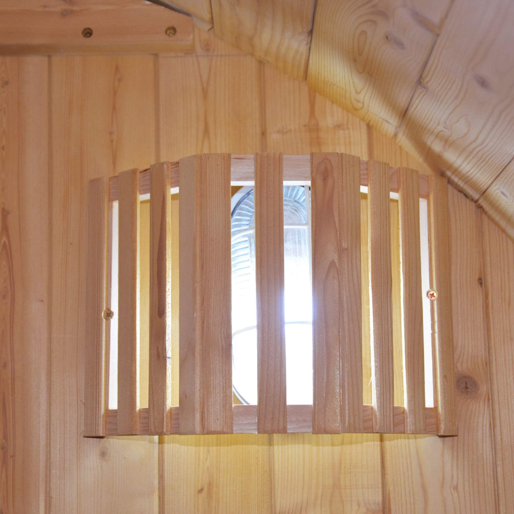 Thermora Large Premium American White Oak Outdoor Wooden Barrel Sauna With 4.5KW Sauna Heater (SAK45968)