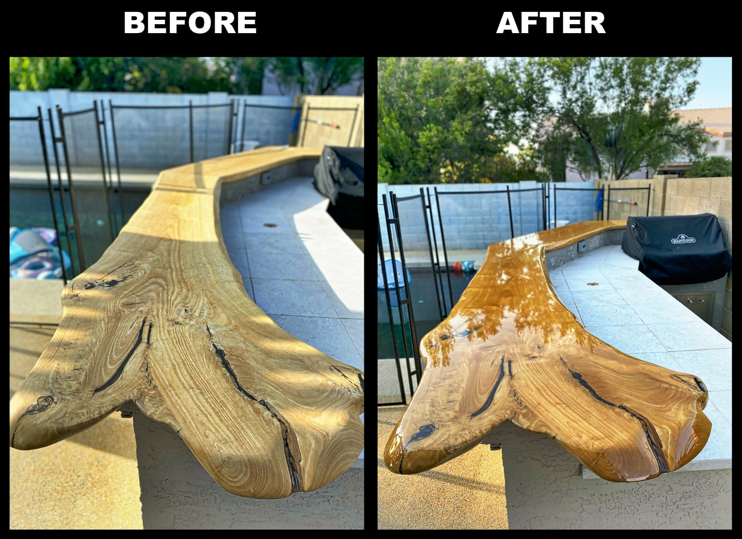 Bar Top and Table Top Clear Epoxy Resin 9 Gallons