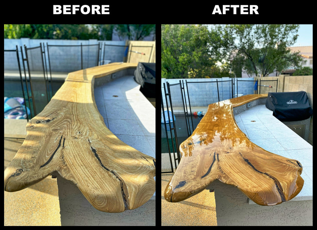Bar Top and Table Top Clear Epoxy Resin 8 Gallons