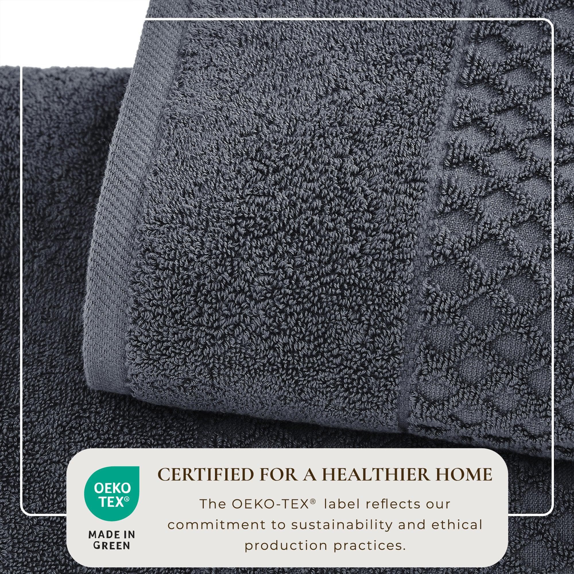 Cotton Diamond Waffle Weave Bath Towel Set - Grayson Collection