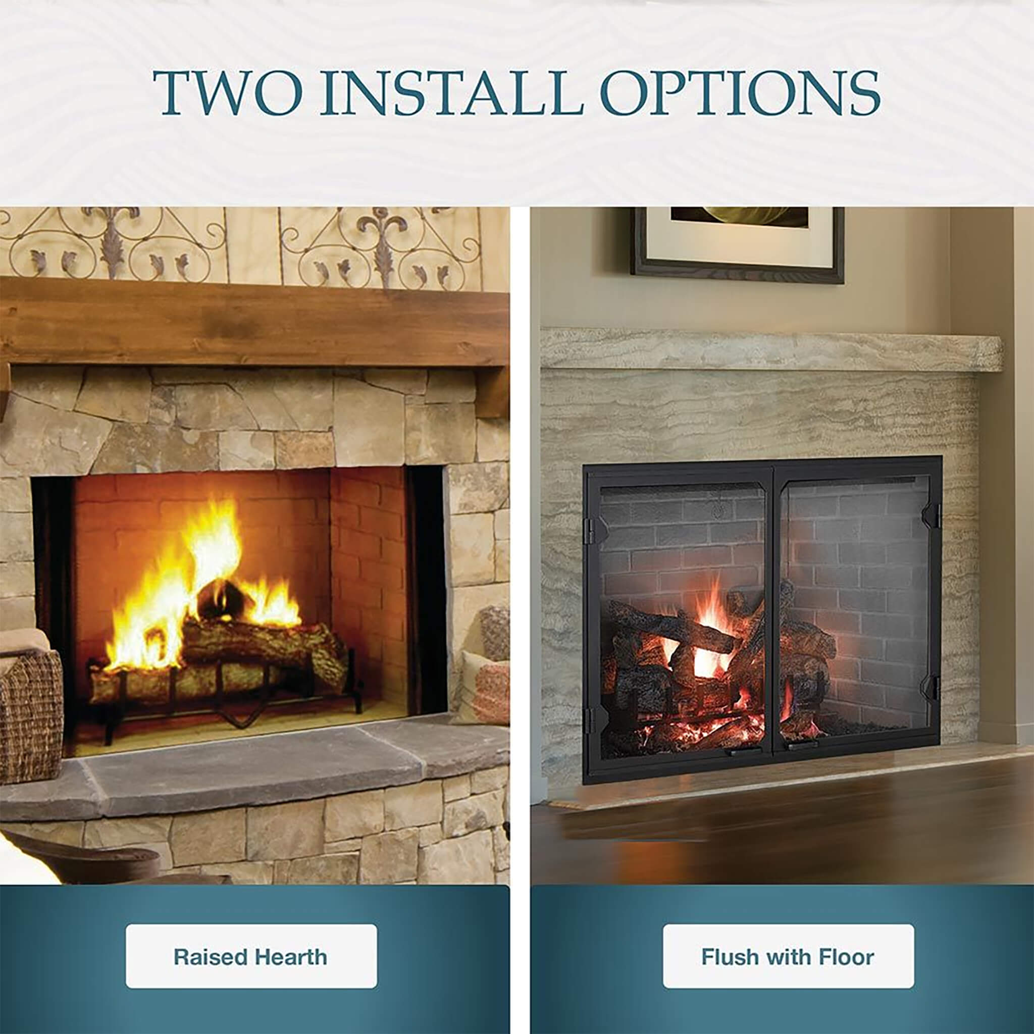 Majestic Biltmore 42" Herringbone Pattern Open Wood Burning Fireplace [SB80HB] (SAK62149)