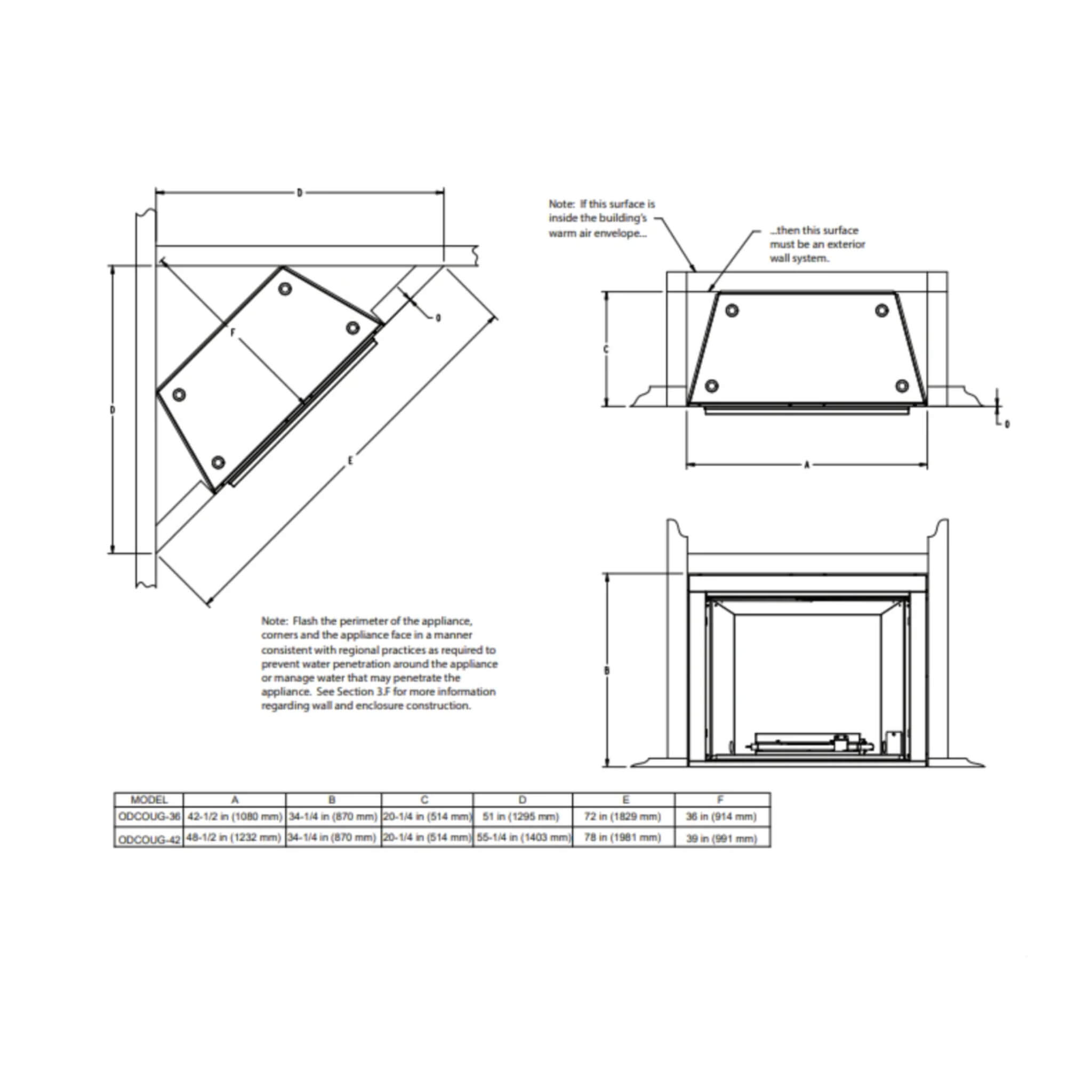 Majestic Courtyard 55K BTU 42" Traditional Outdoor Natural Gas Fireplace (No Refractory) [ODCOUG-42NR] (SAK45318)