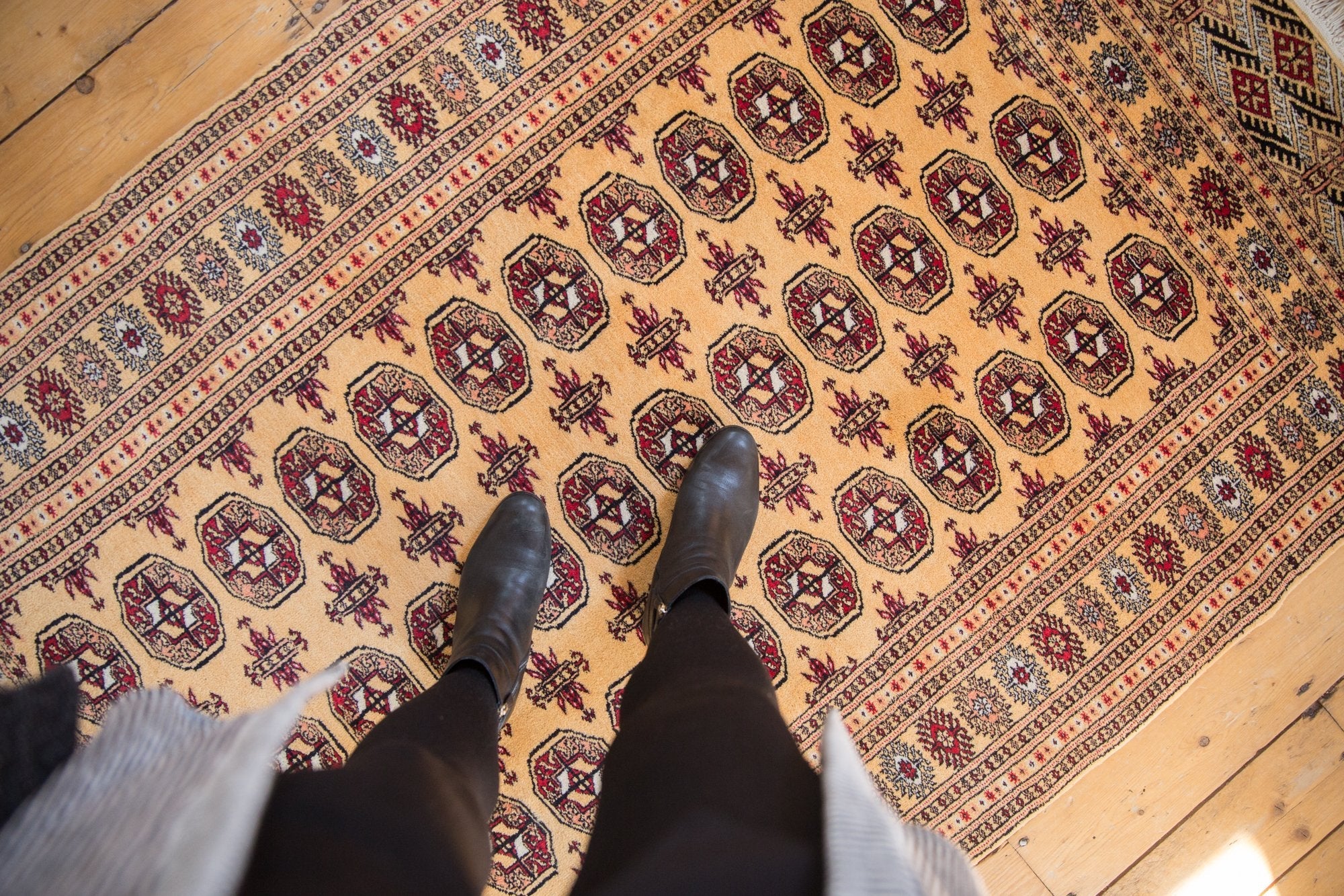 4x6.5 Vintage Pakistani Bokhara Design Rug