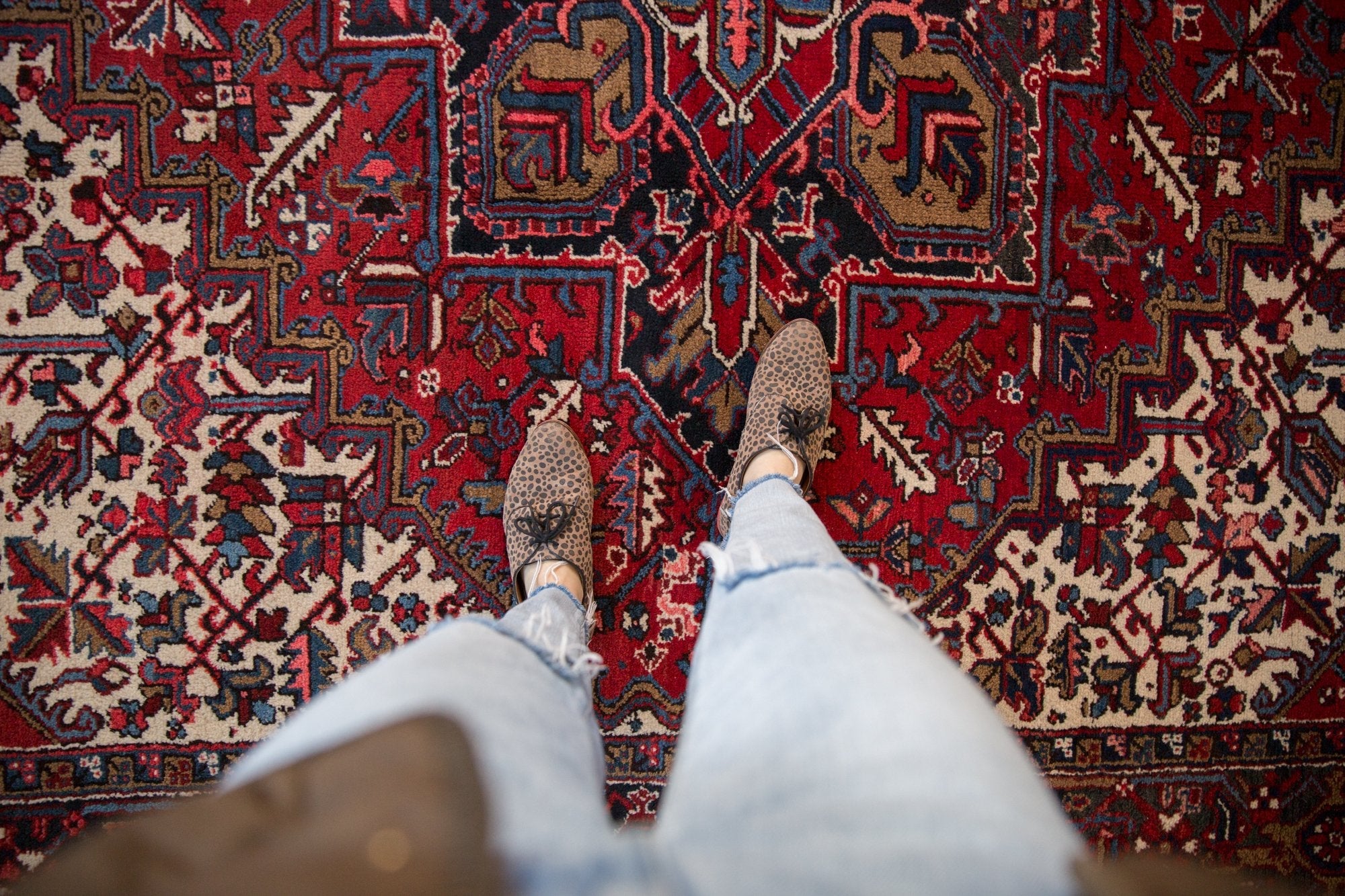 9.5x10 Vintage Mehrivan Square Carpet