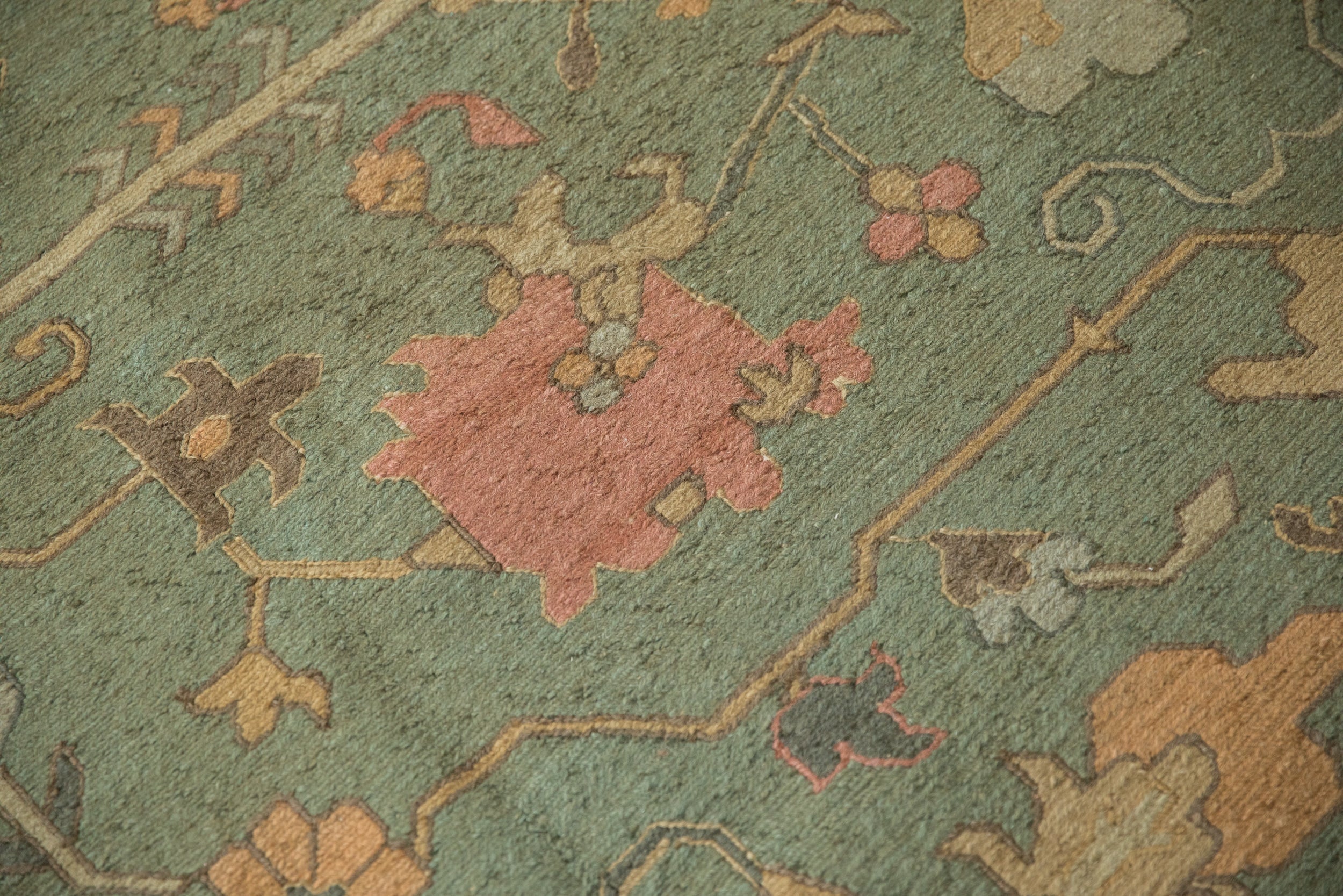 10x13.5 New Tea Washed Indian Soumac Design Carpet