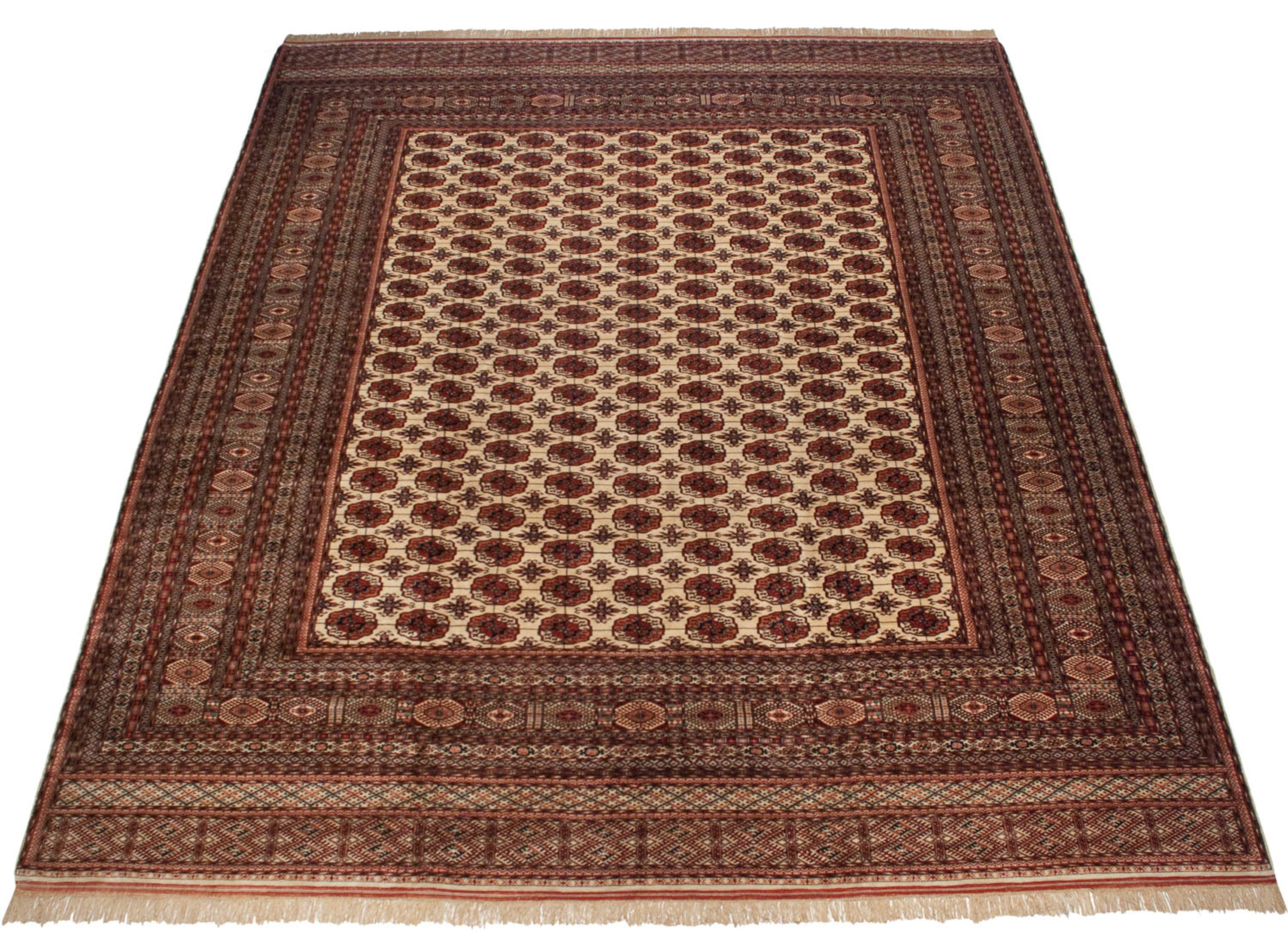 14.5x16.5 Vintage Fine Pakistani Bokhara Design Carpet