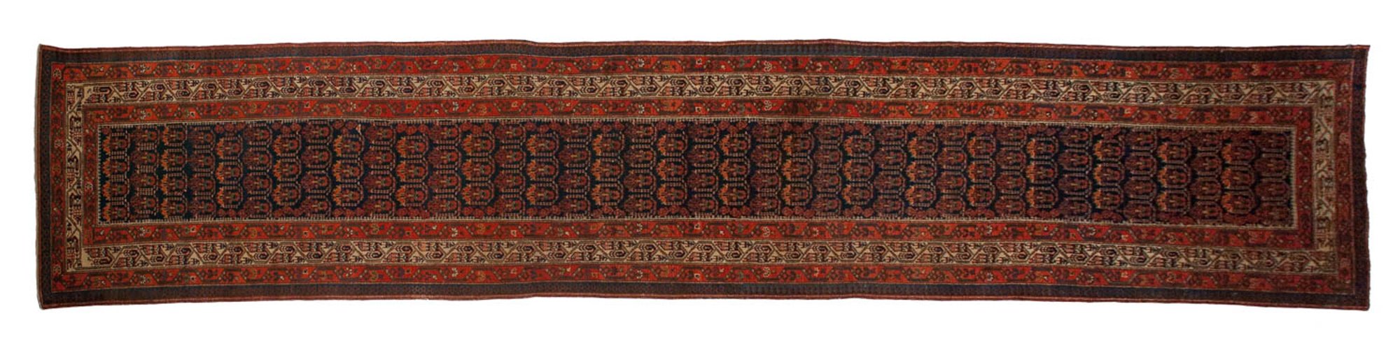 3.5x20.5 Vintage Hamadan Rug Runner