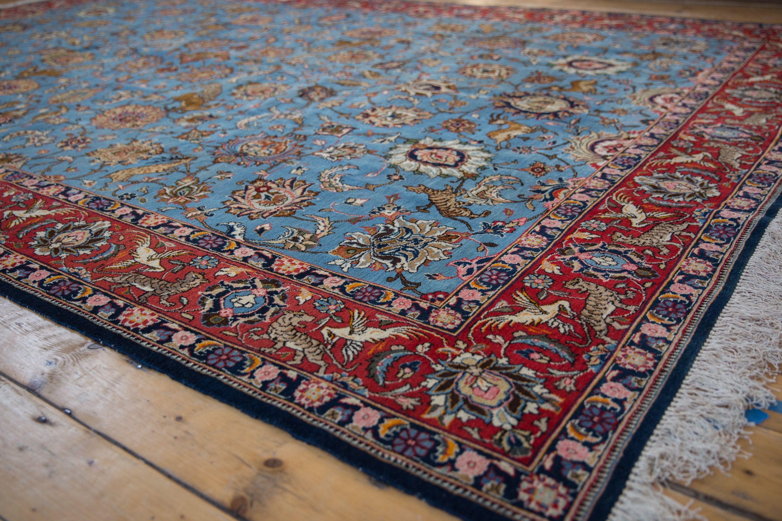 8.5x13 Vintage Qom Carpet