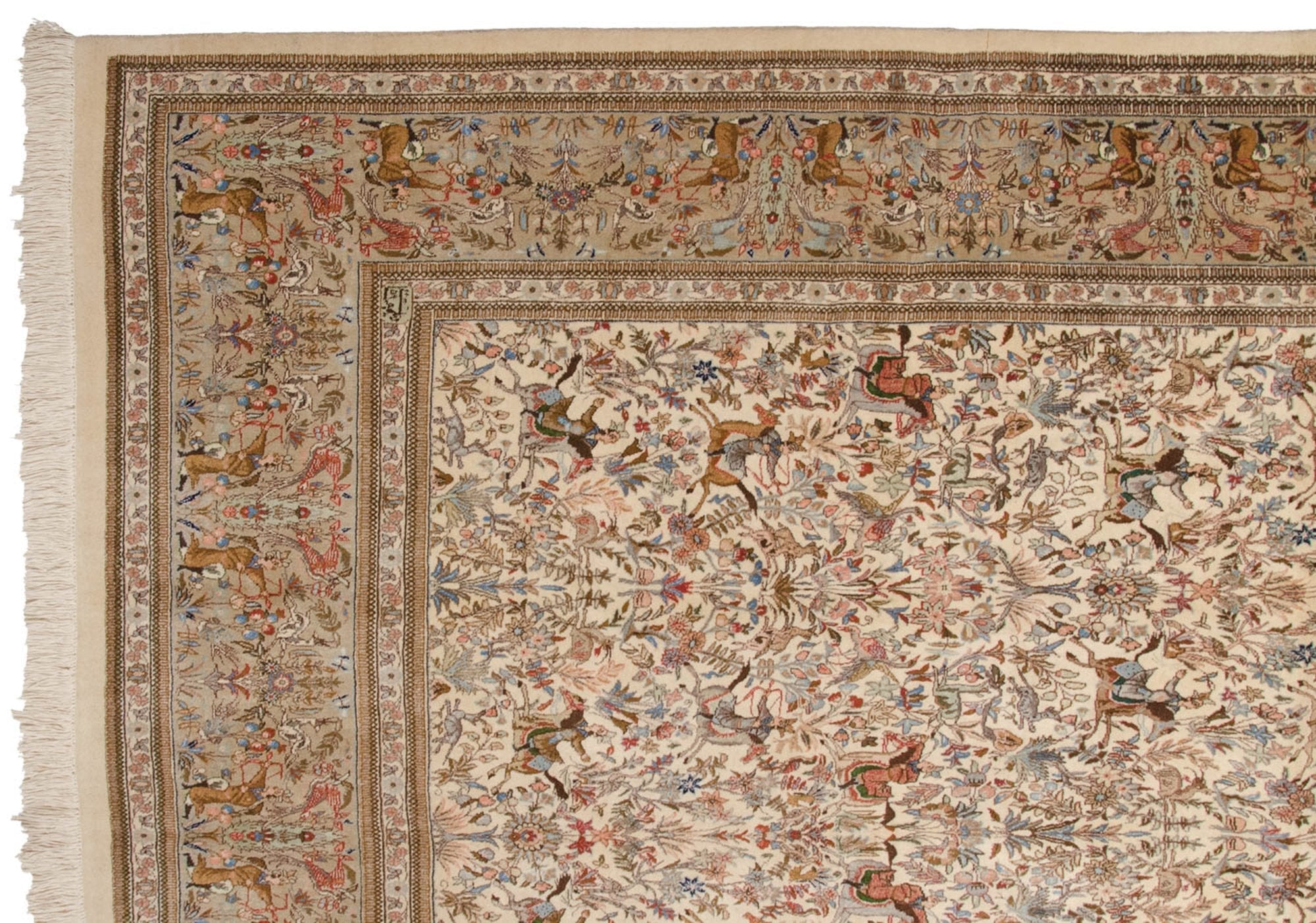 11x15 Vintage Tabriz Carpet