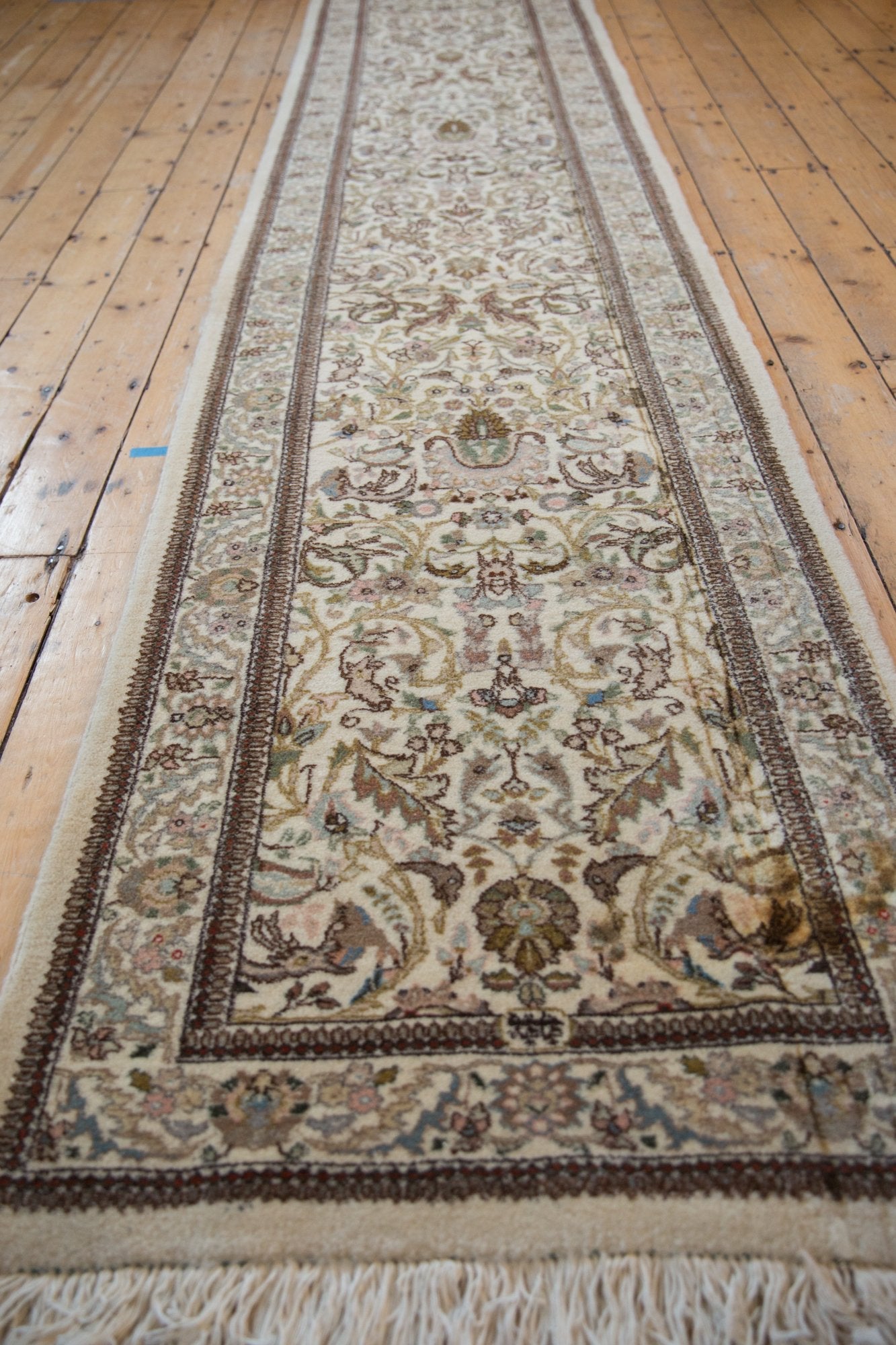 3x14 Vintage Tabriz Rug Runner