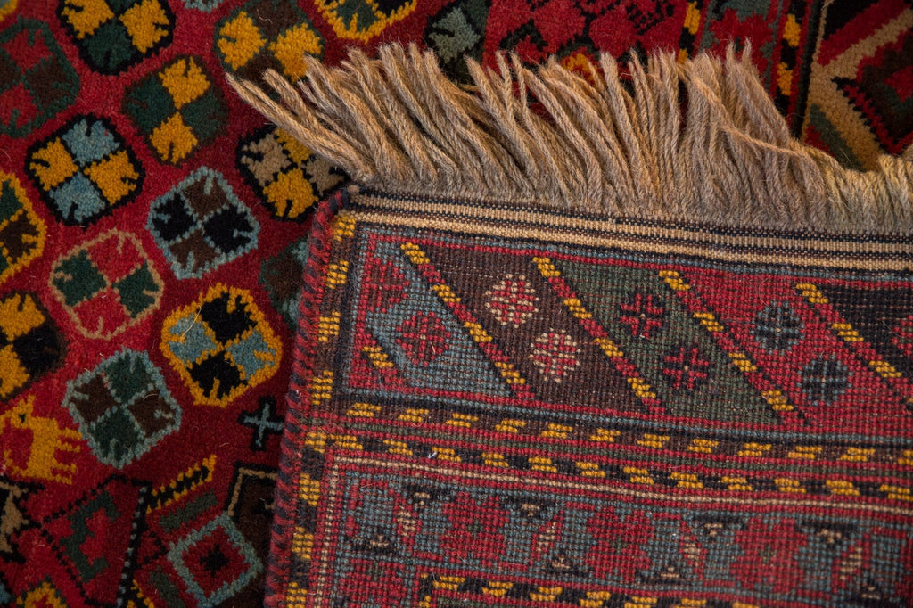 5x8 Vintage Indian Afshar Design Carpet