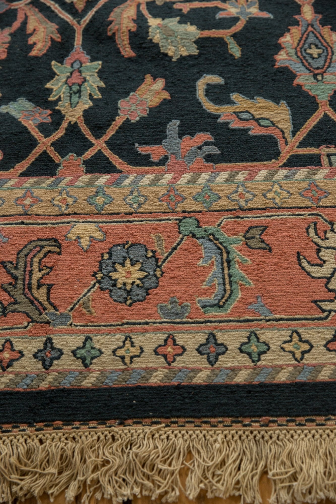 RESERVED 9x12 Vintage Serapi Indian Soumac Design Carpet