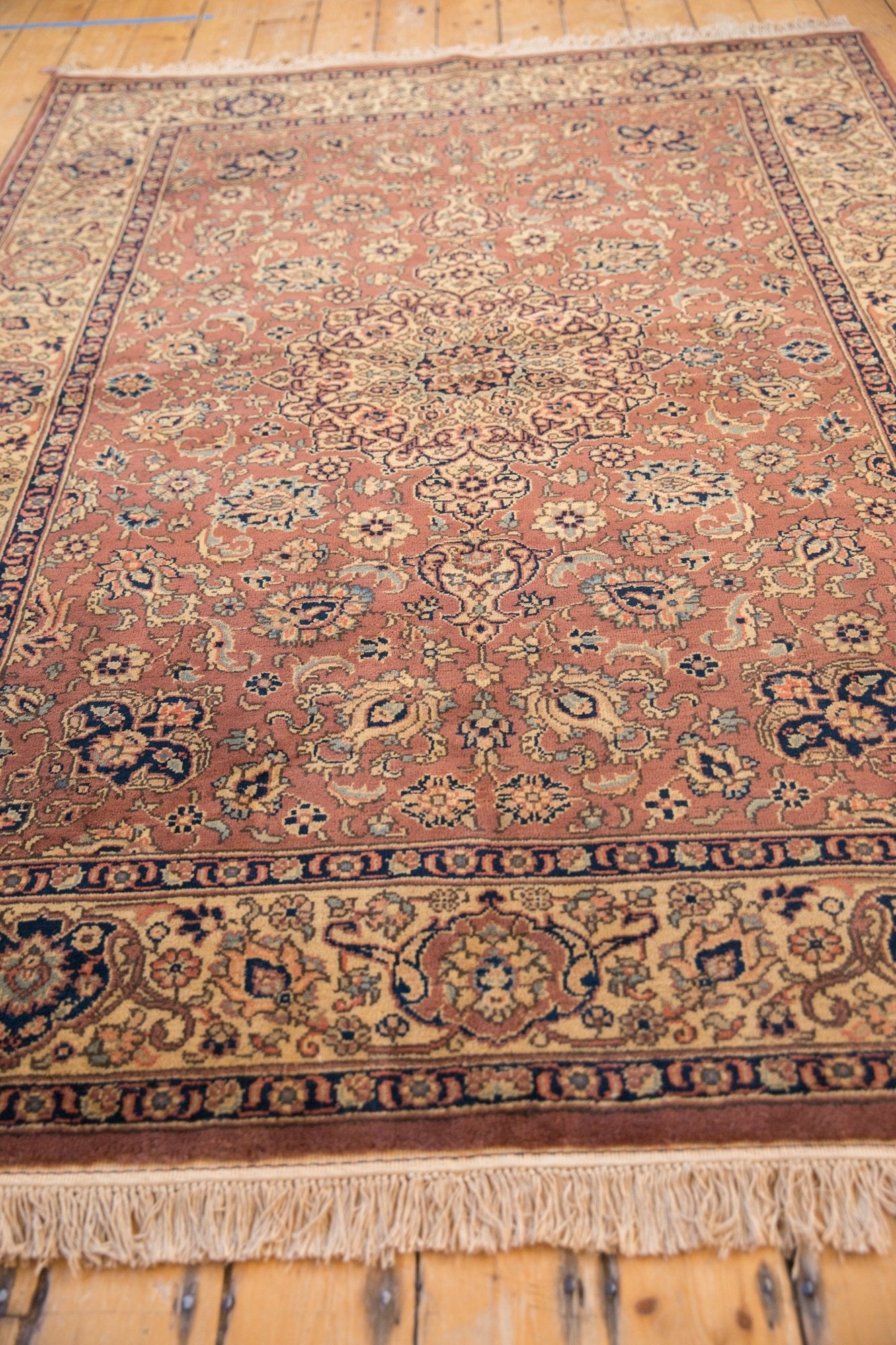 5.5x8 Vintage Romanian Tabriz Design Carpet