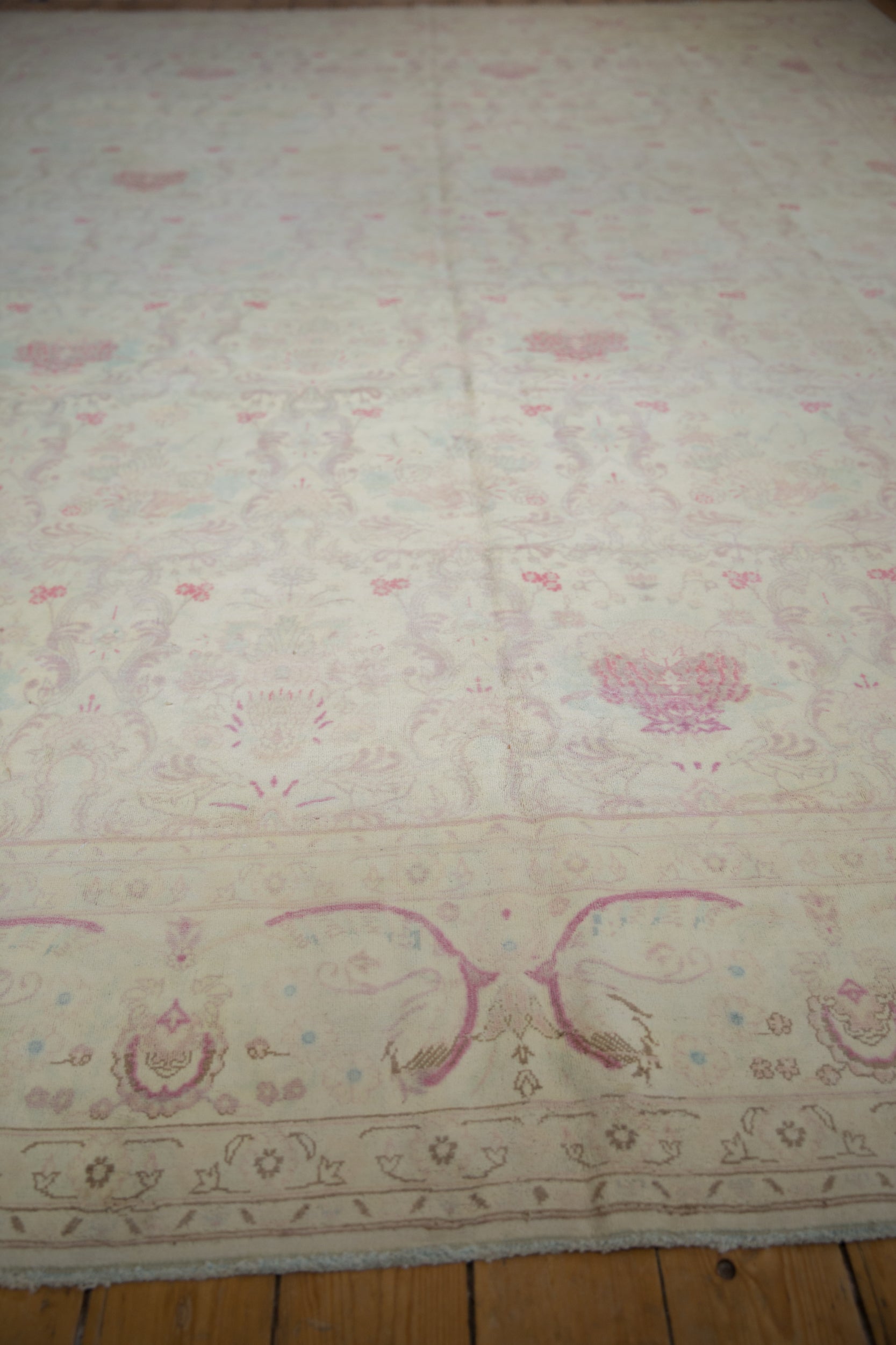 10x14 Vintage Distressed Bulgarian Kerman Design Carpet