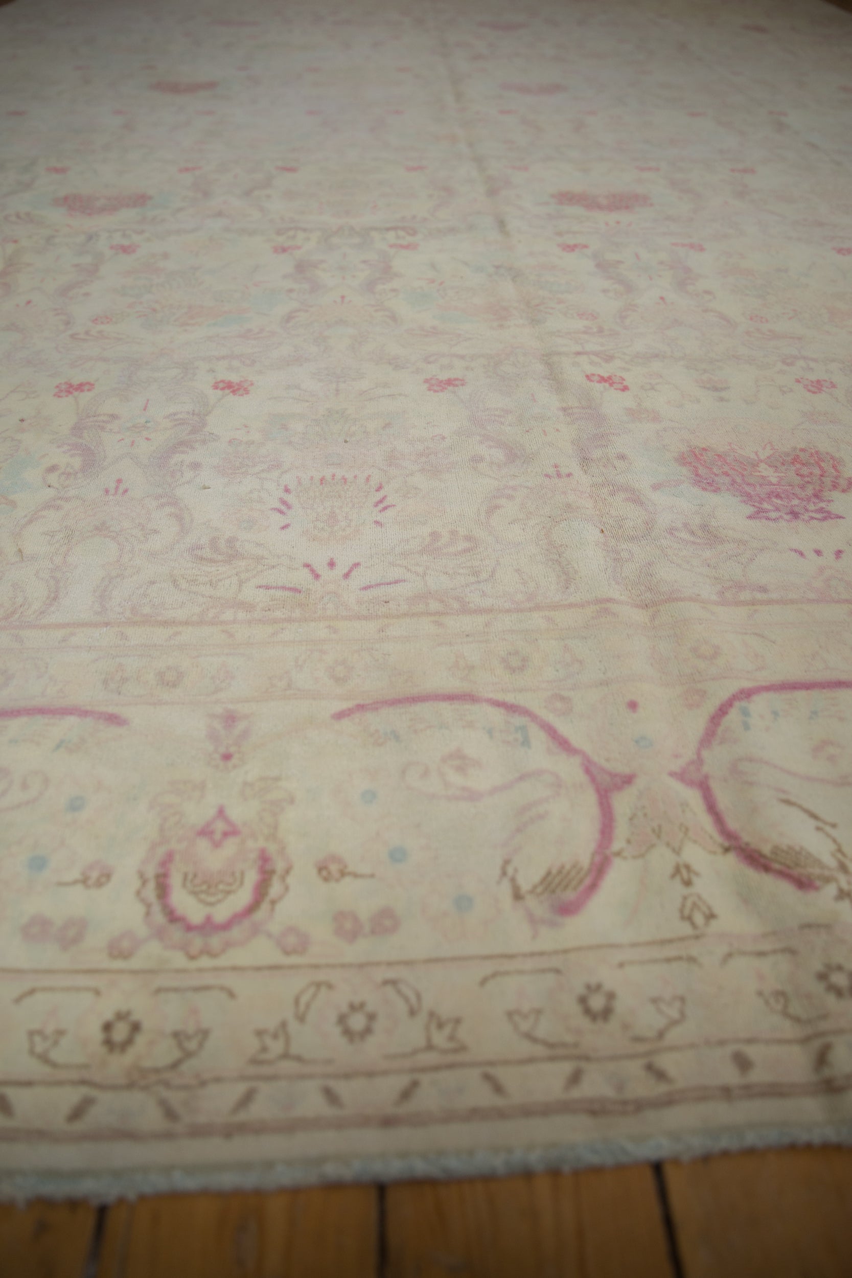 10x14 Vintage Distressed Bulgarian Kerman Design Carpet