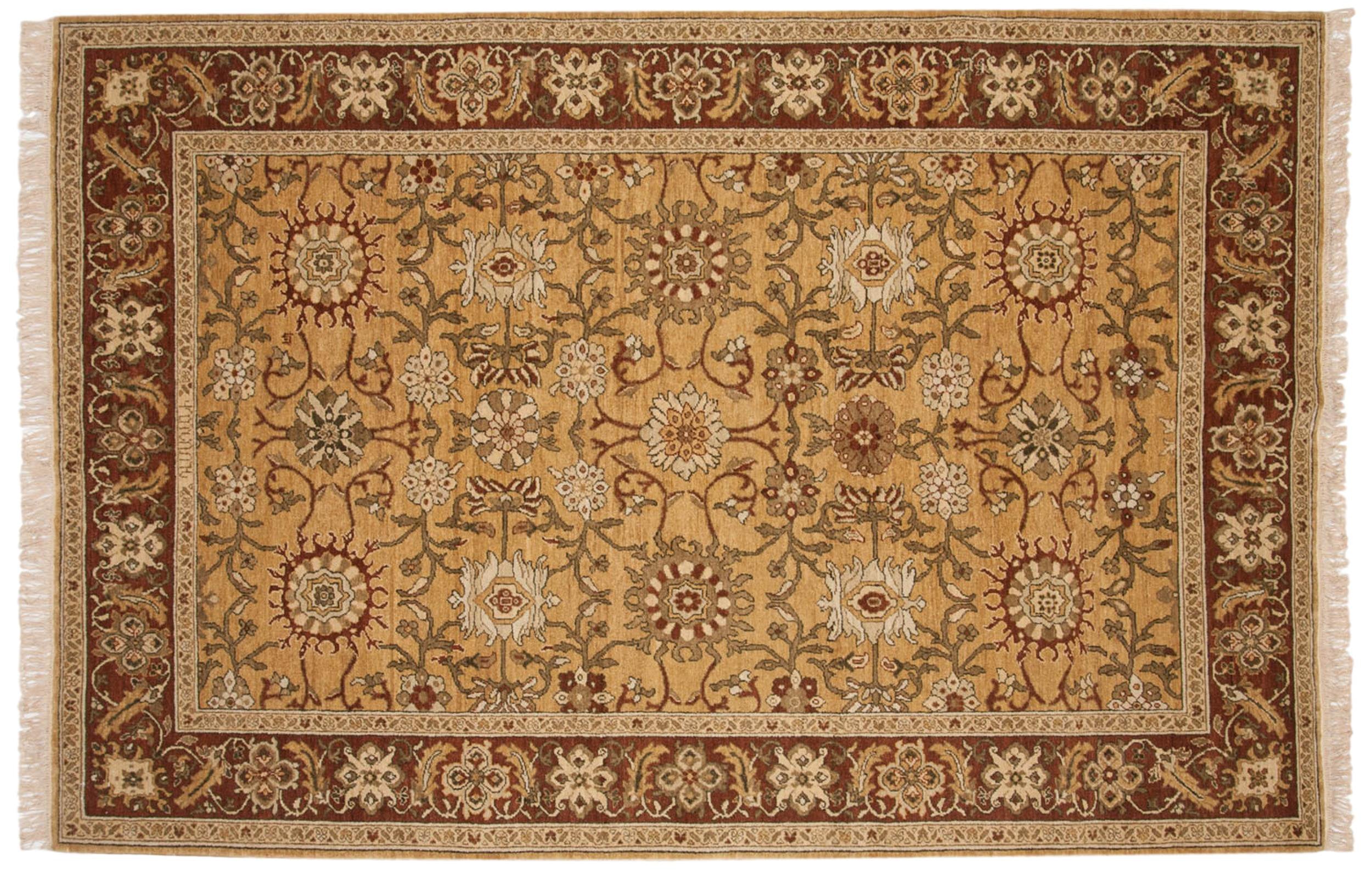 6x9 Vintage Armenian Sultanabad Design Carpet