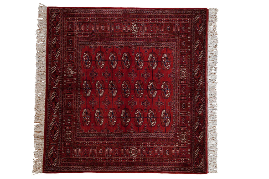 5x5 Vintage Fine Bokhara Square Rug