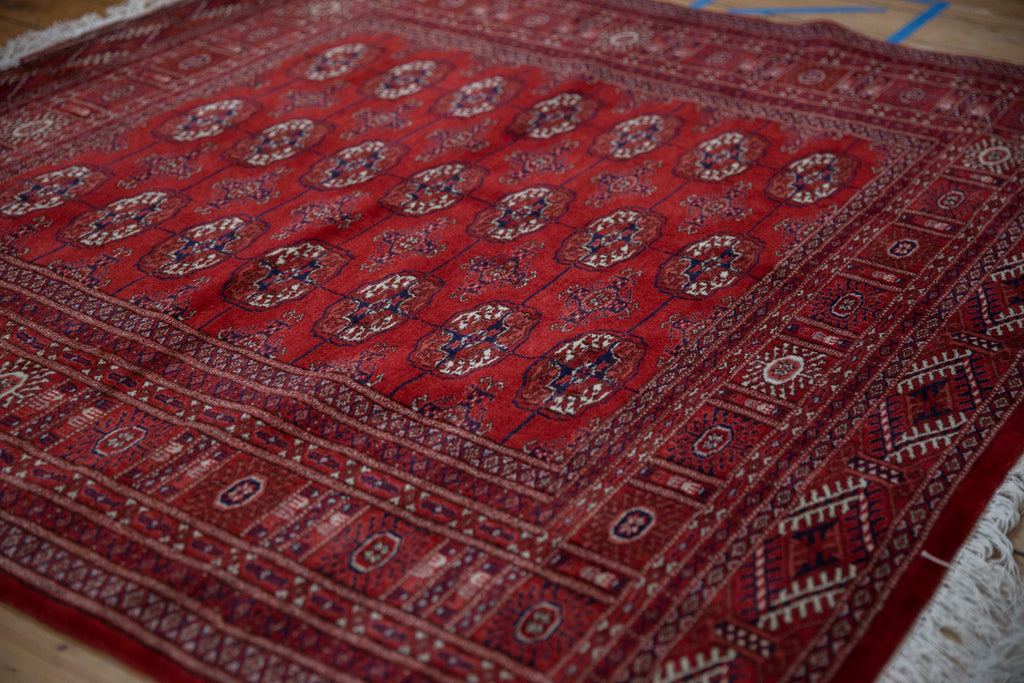 5x5 Vintage Fine Bokhara Square Rug