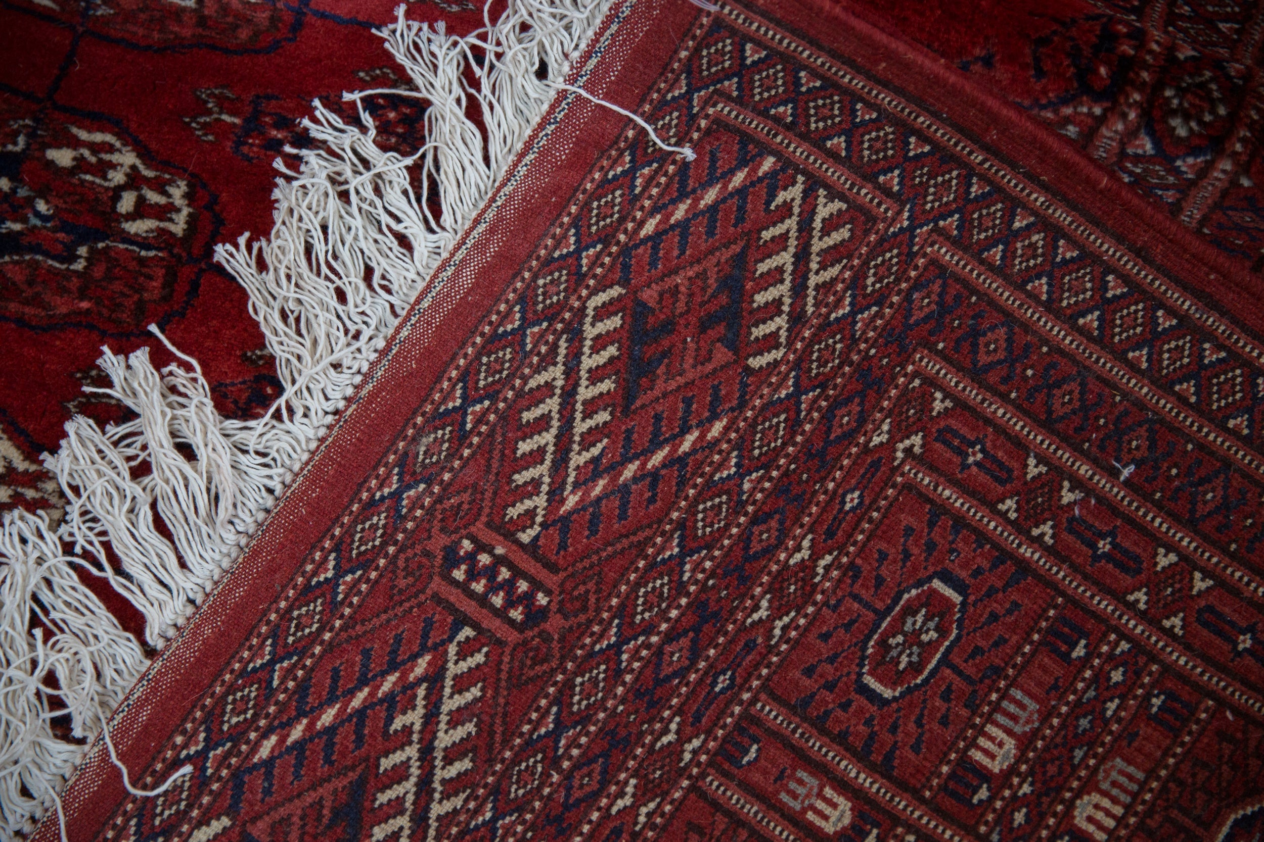 5x5 Vintage Fine Bokhara Square Rug