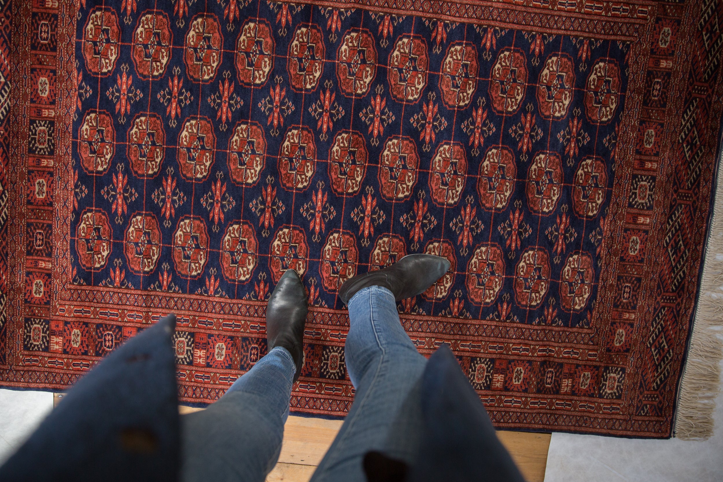 4x6 Vintage Fine Bokhara Rug