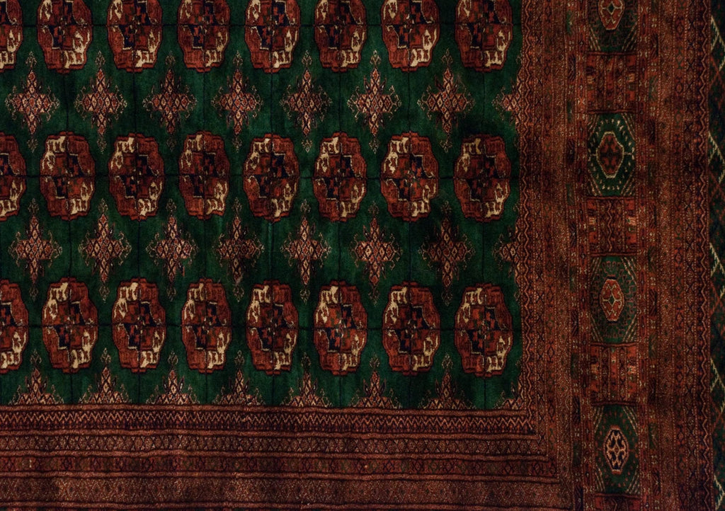12x12.5 Vintage Fine Bokhara Square Carpet