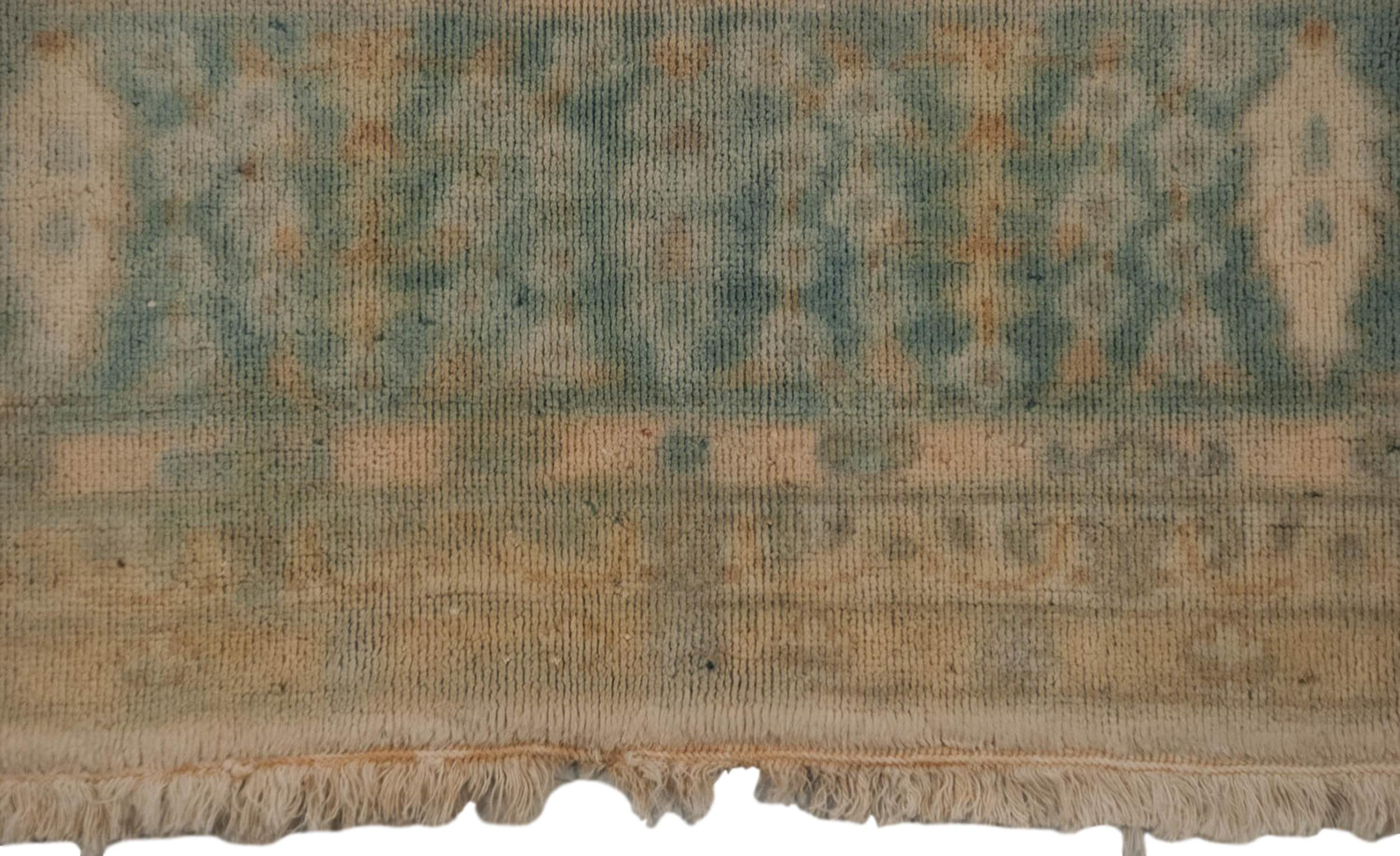 6x9 Vintage Distressed Bulgarian Kerman Design Carpet