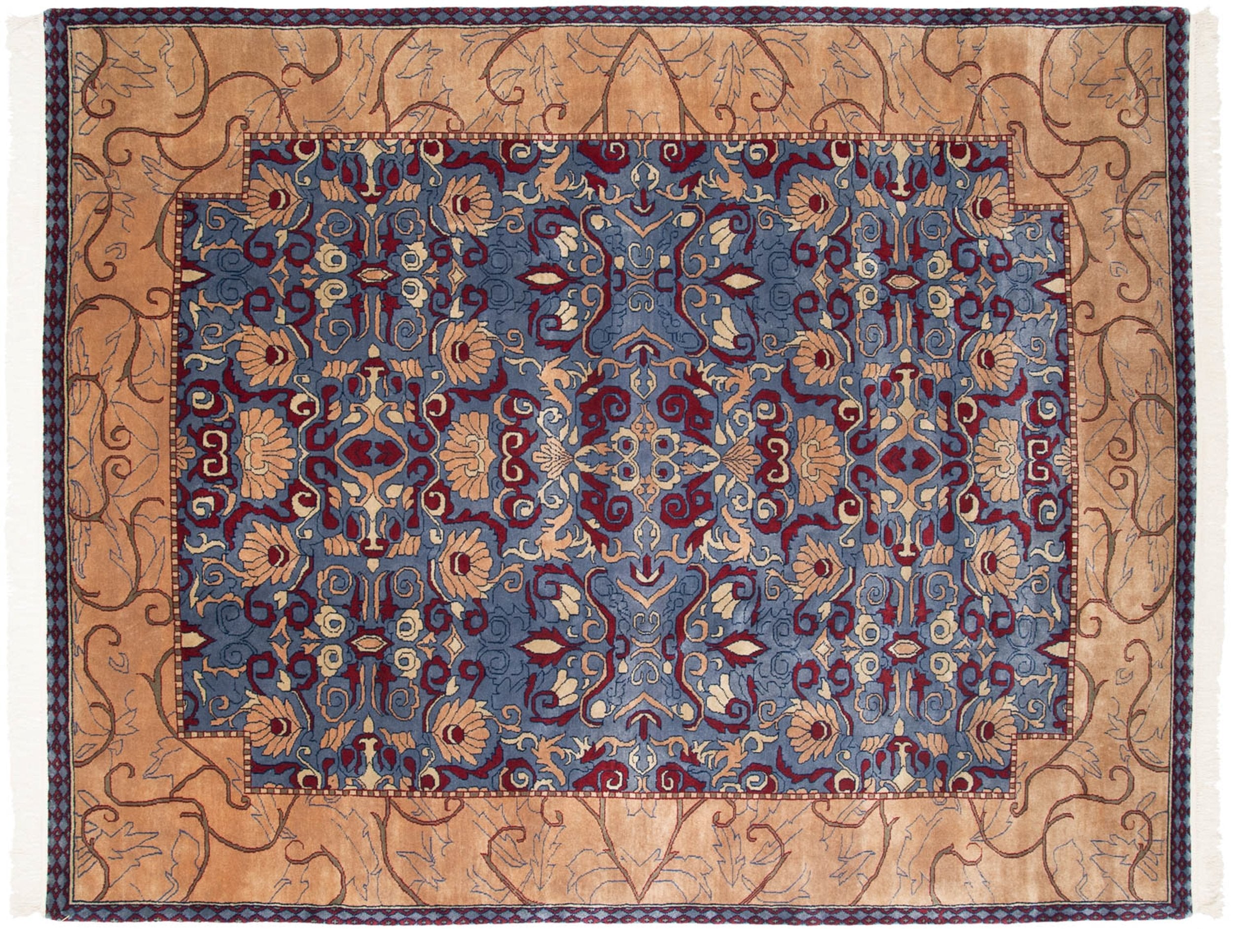8x10 Vintage Indian Arts And Crafts Design Carpet