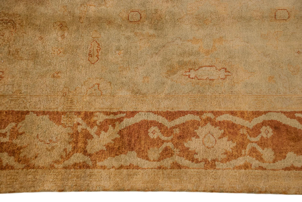 6x9 New Gold Wash Indian Oushak Design Carpet