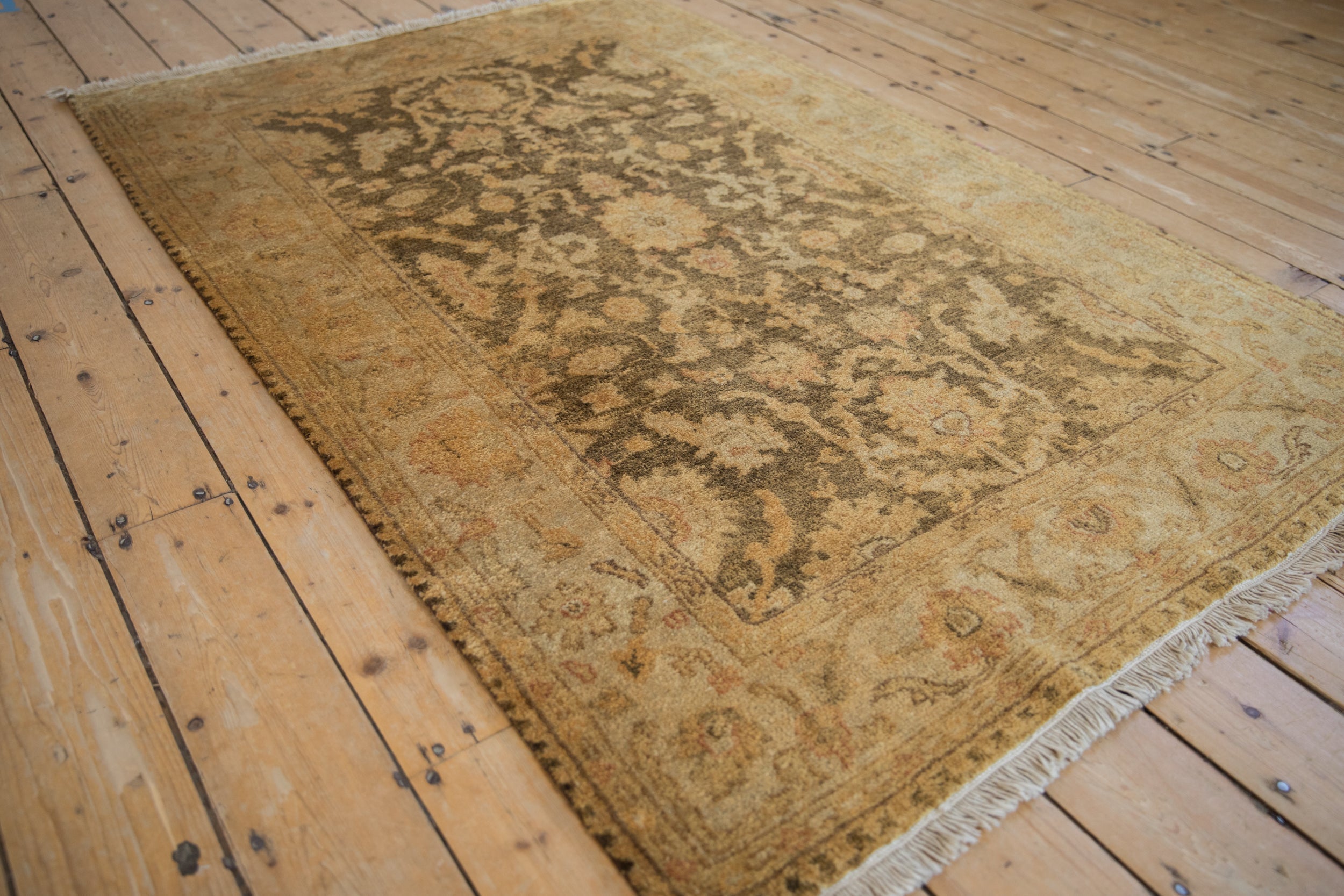 4x6 New Gold Wash Indian Oushak Design Rug