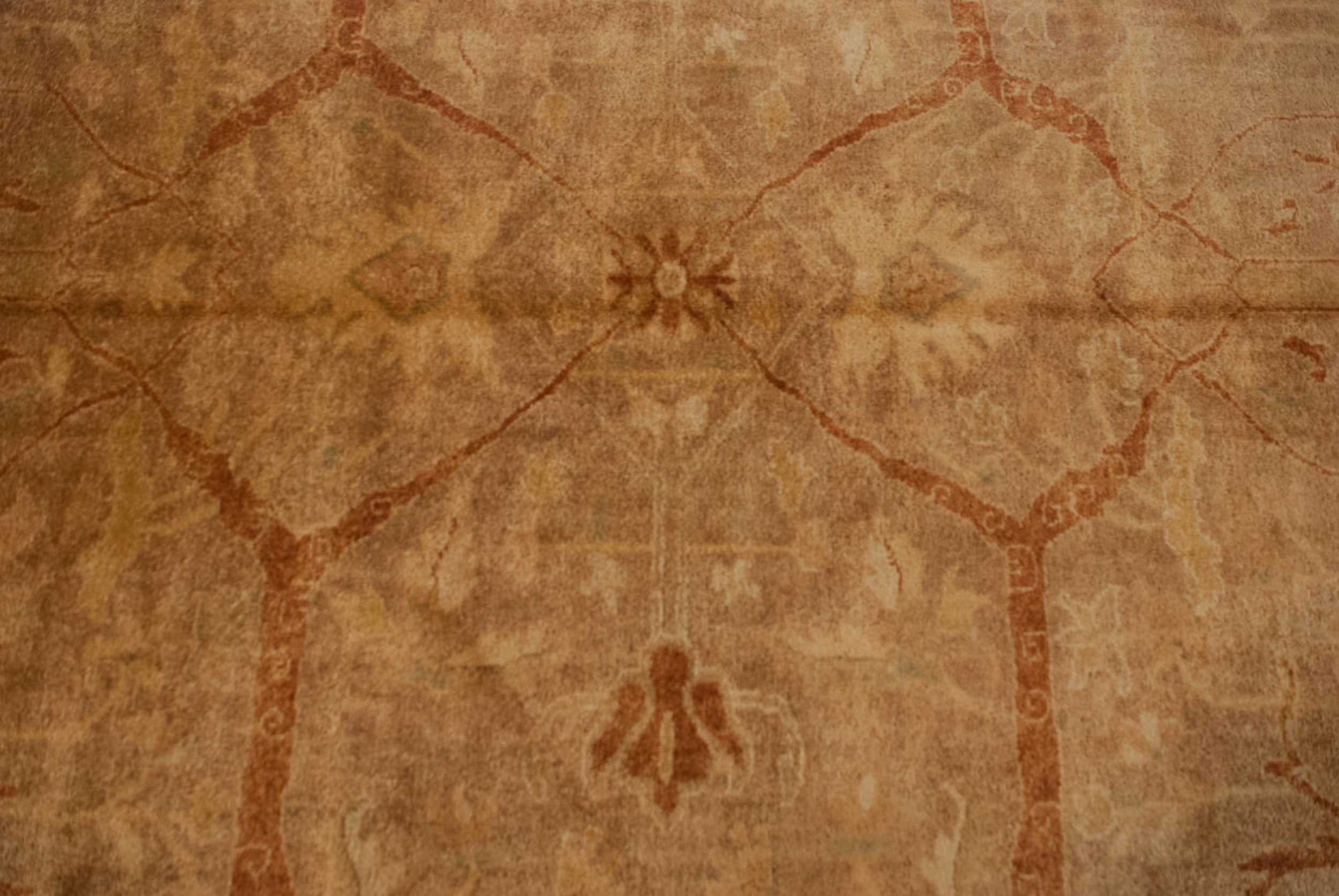 10x13.5 New Gold Wash Indian Oushak Design Carpet