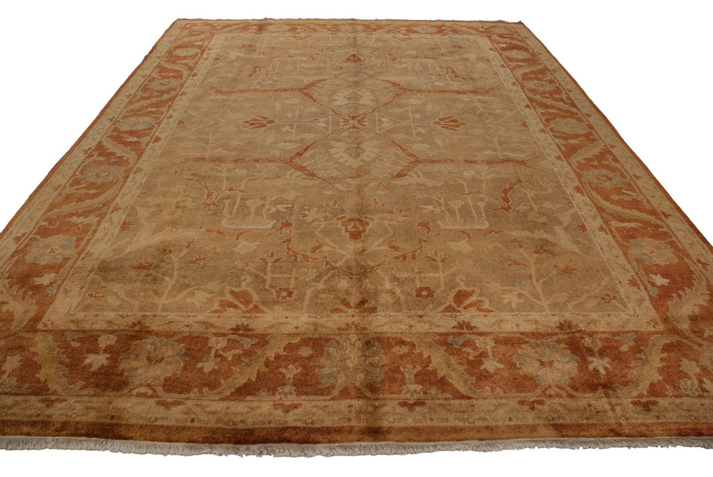 10x13.5 New Gold Wash Indian Oushak Design Carpet
